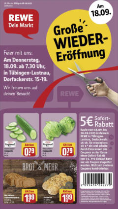 Rewe prospekt Tübingen / Lustnau	 ab 14.09.2025 gültig