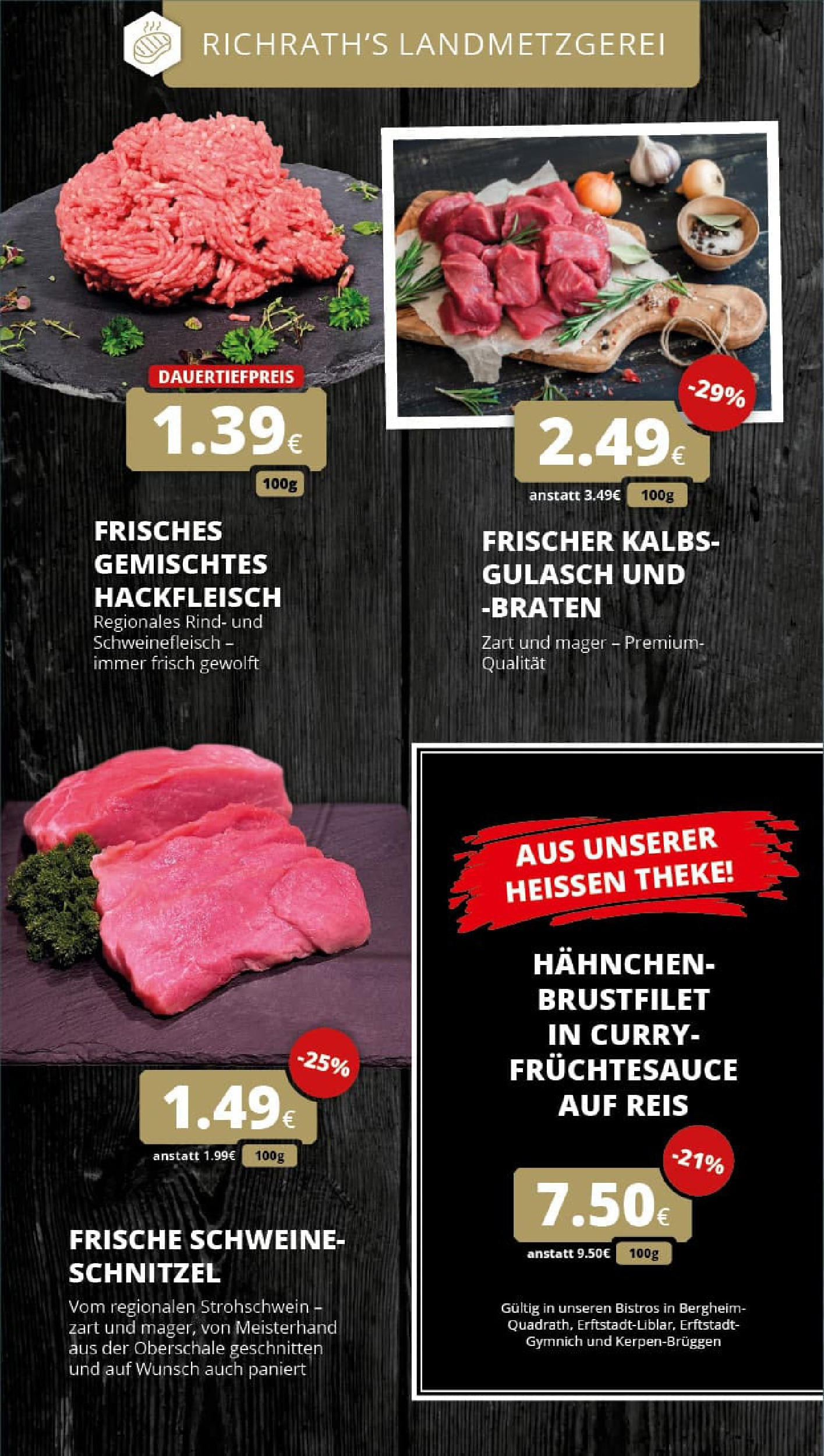 REWE Prospekt ab 14.09.2025 zum Blättern » Angebote | Seite: 13 | Produkte: Hahnchen, Theke, Gulasch, Schweinefleisch