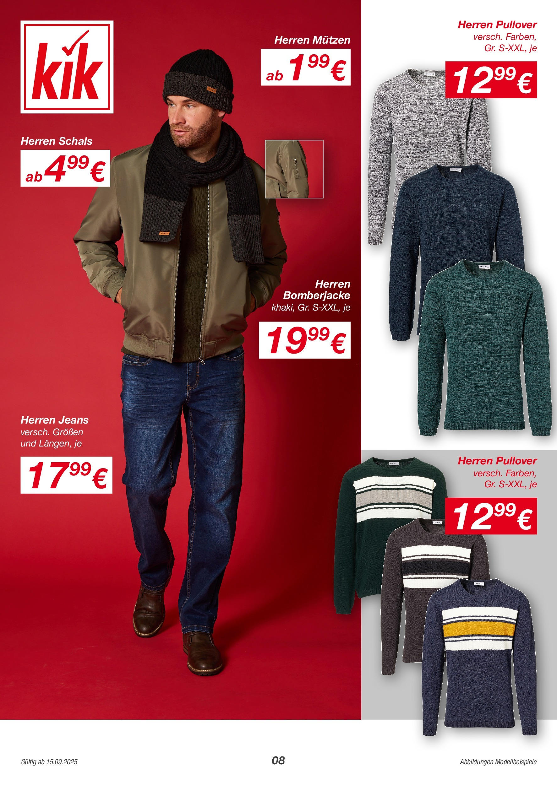 Kik - KiK: Gemeinsam stark im Leo-Print (ab 11.09.2025) zum Blättern | Seite: 8 | Produkte: Bomberjacke, Pullover, Jeans