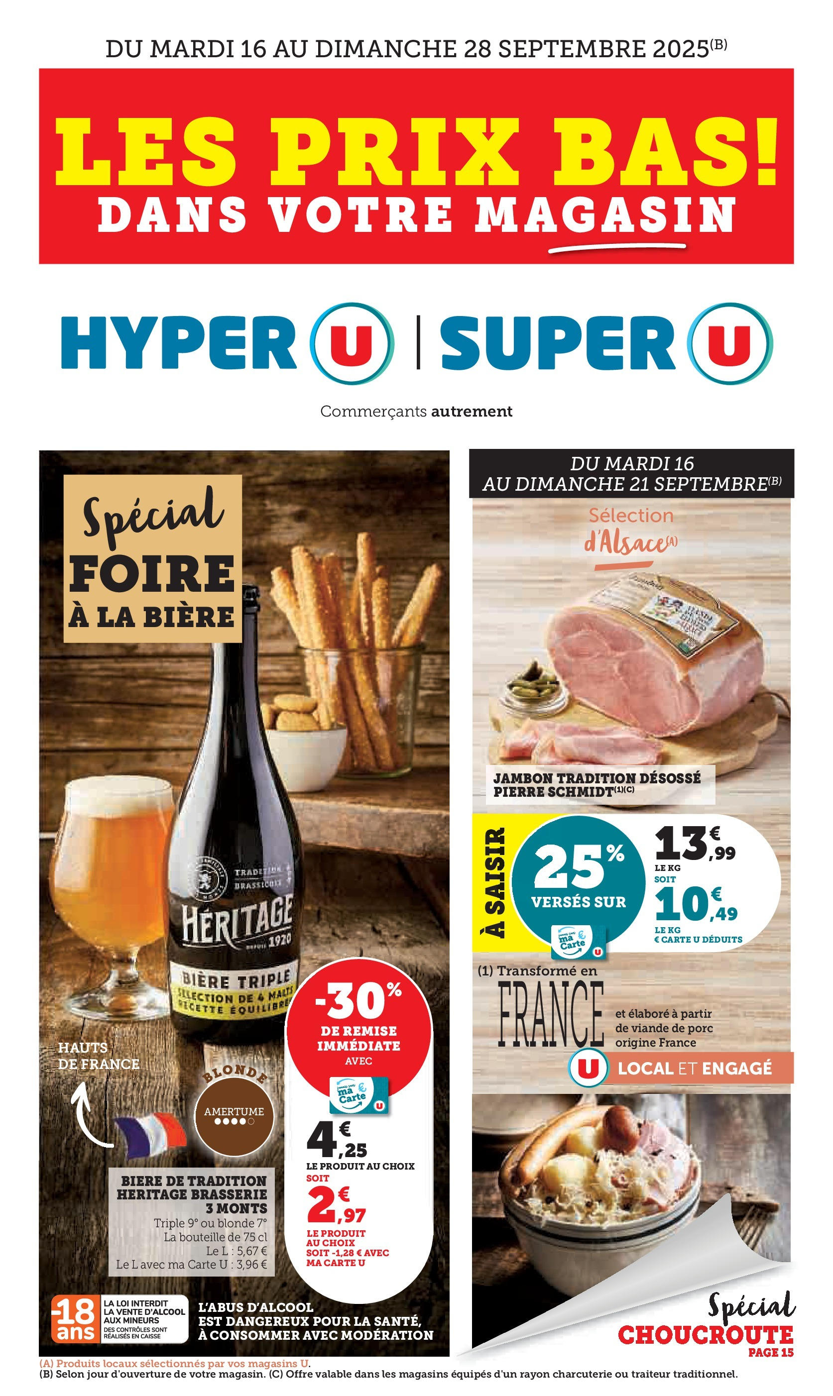 Super U - Choucroute / foire à la bière à partir du 15/09/2025 - promo en ligne | Page: 1