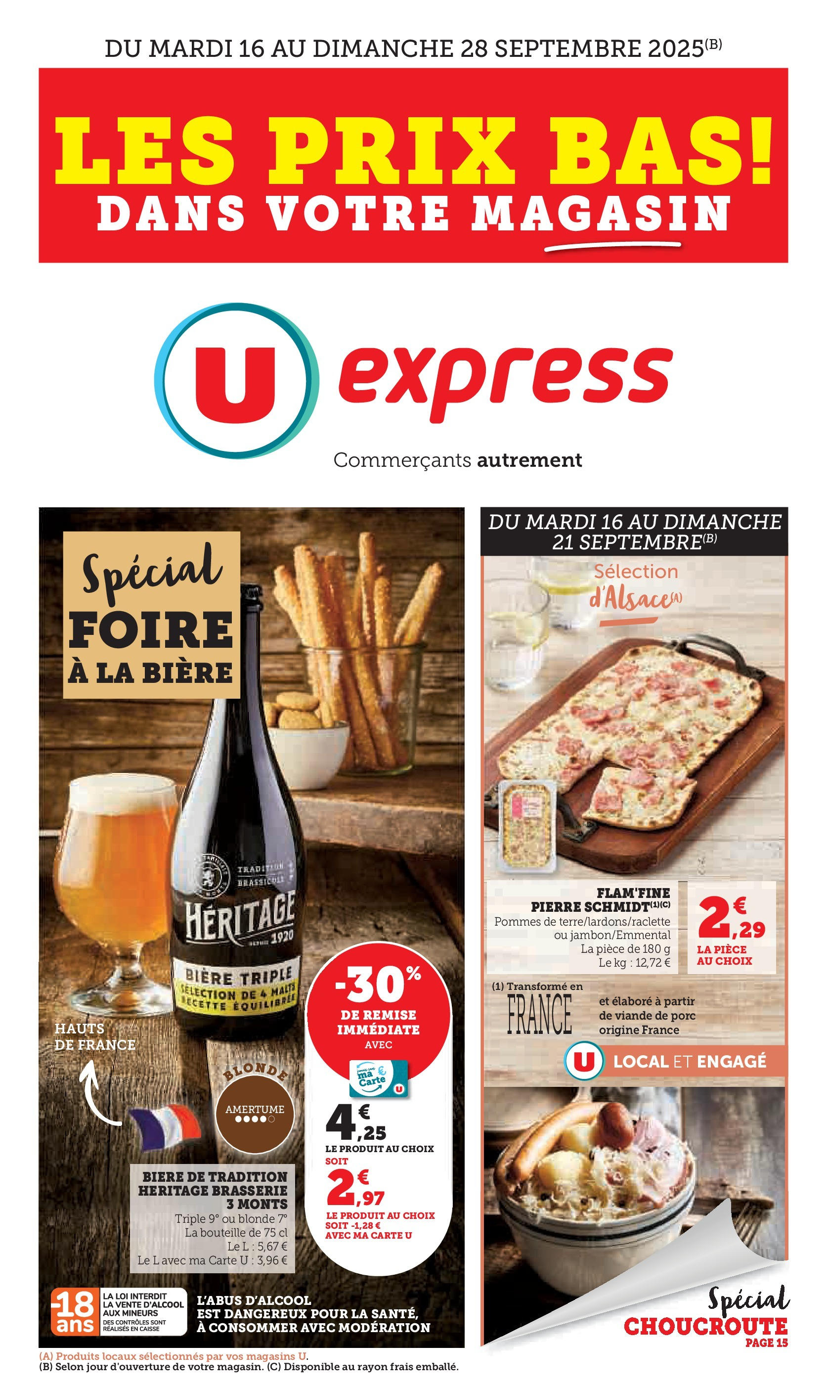 U Express - Choucroute / foire à la bière à partir du 15/09/2025 - promo en ligne | Page: 1