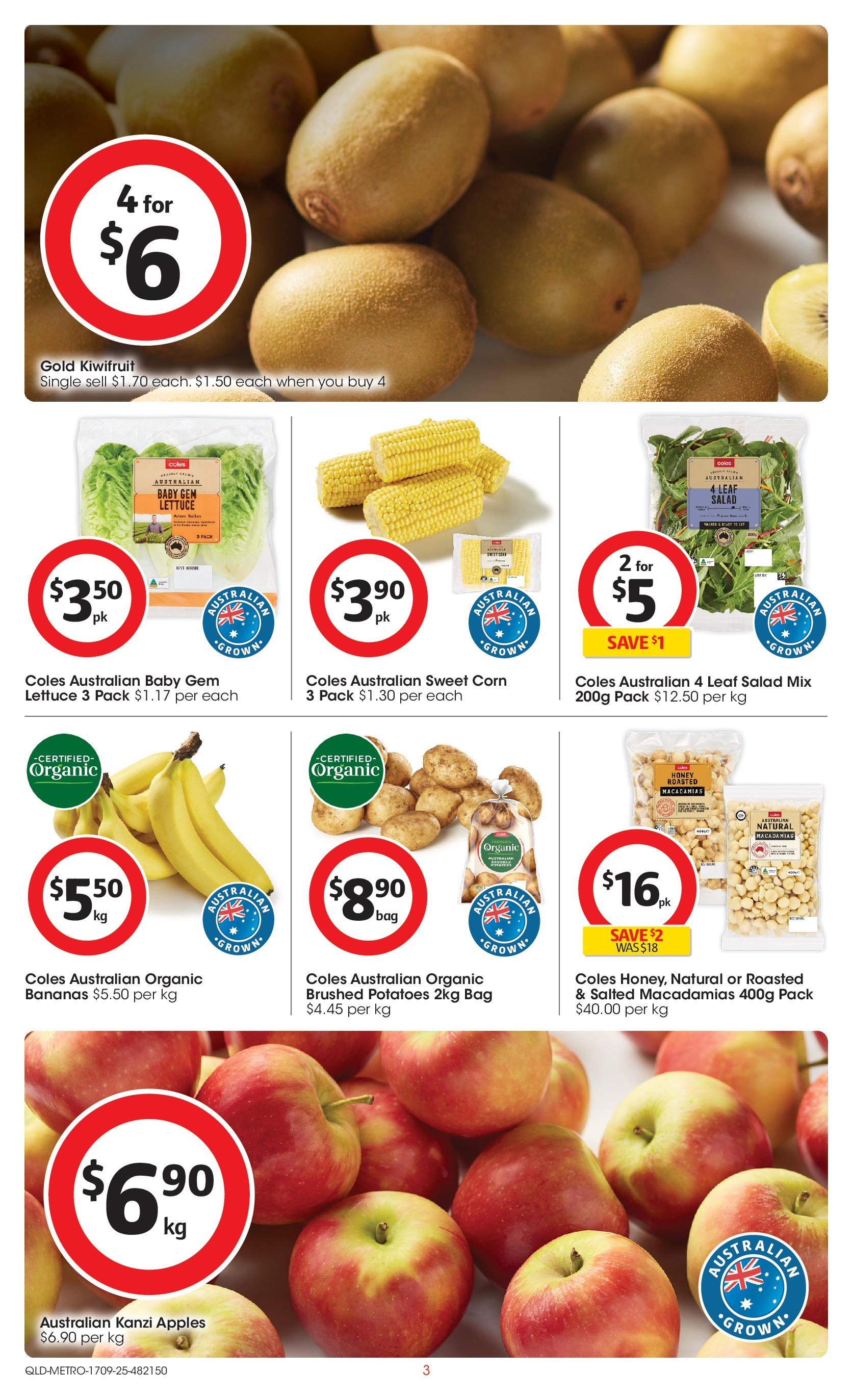 Coles catalogue from 16/09/2025 > Big discounts | Page: 3 | Products: Gem, Honey, Kiwifruit, Bag Coles catalogue valid from 16/09/2025 > Online Australia | Page: 3 | Products: Gem, Honey, Kiwifruit, Bag