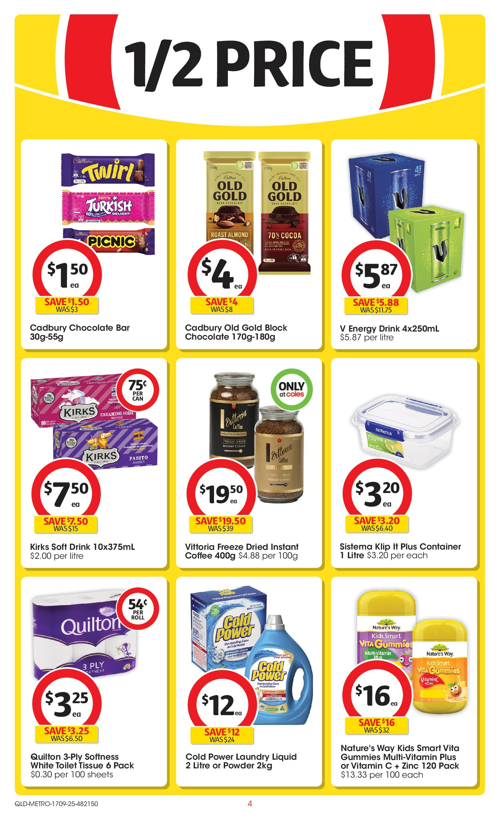 Coles catalogue from 16/09/2025 > Big discounts | Page: 4 | Products: Cocoa, Water, Laundry, Zinc Coles catalogue valid from 16/09/2025 > Online Australia | Page: 4 | Products: Cocoa, Water, Laundry, Zinc