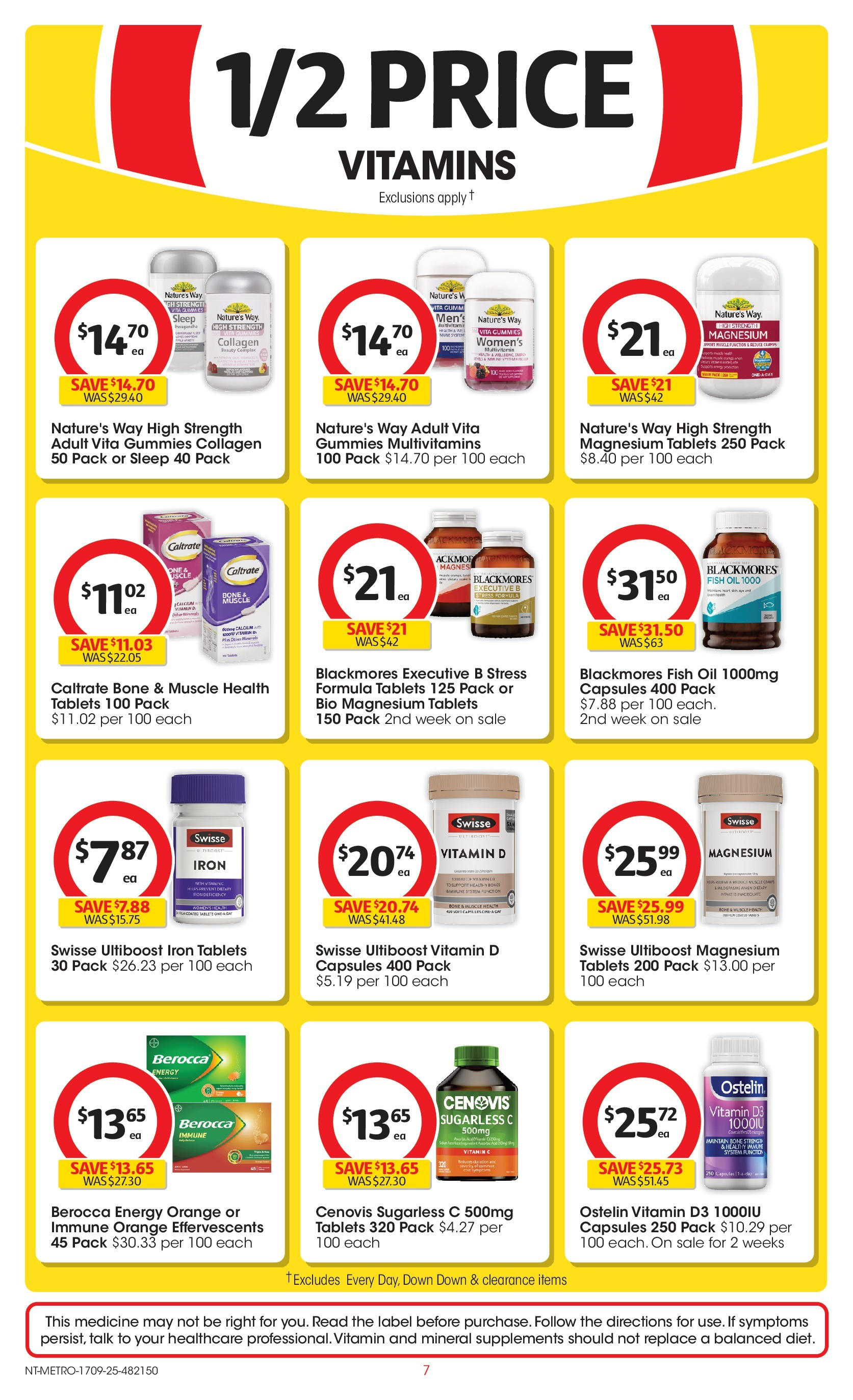 ﻿﻿Coles catalogue valid from 16/09/2025 > Online Australia | Page: 7 | Products: Fish oil, Multivitamin, Iron, Vitamin