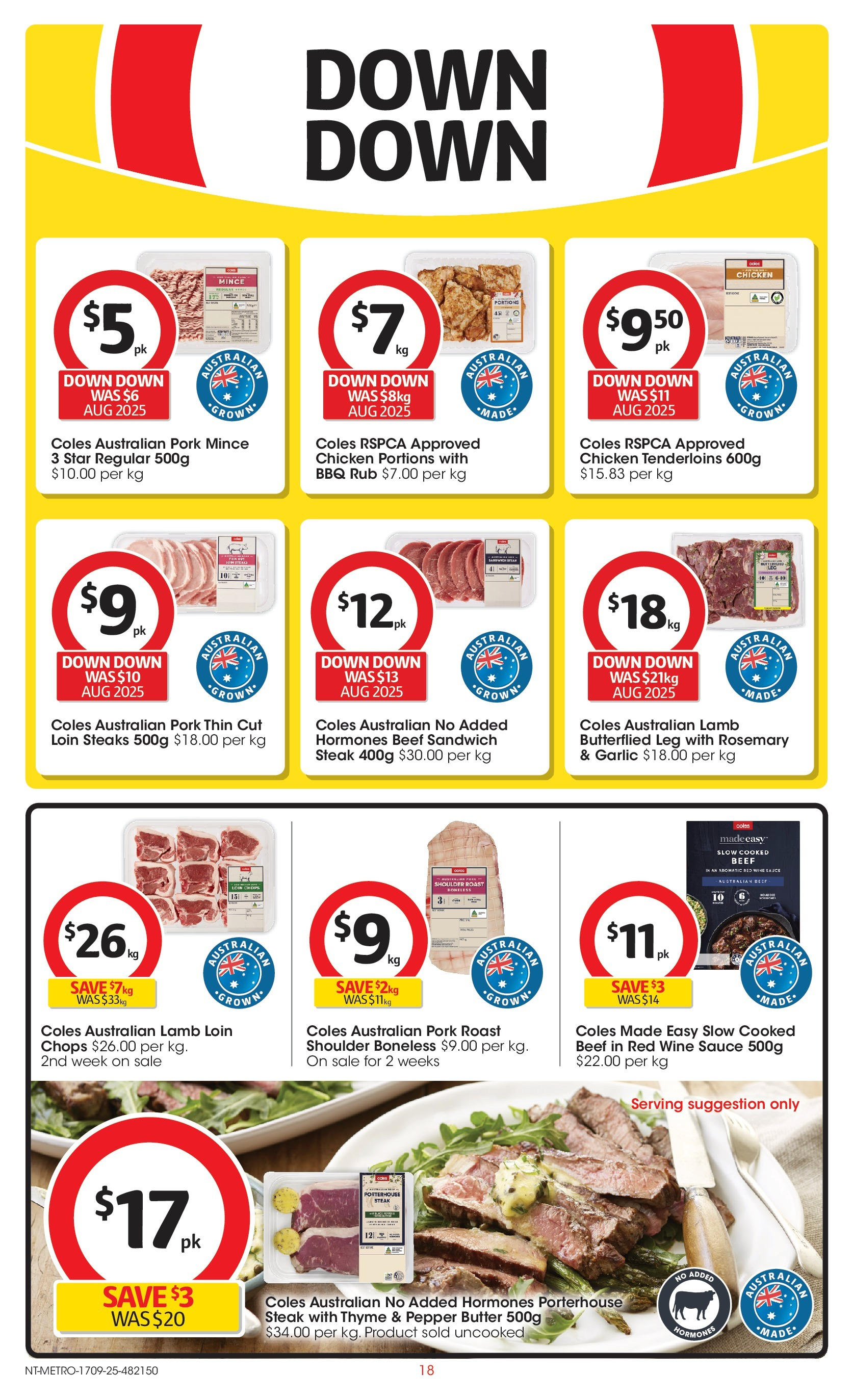 ﻿﻿Coles catalogue valid from 16/09/2025 > Online Australia | Page: 18 | Products: Lamb, Beef, Sauce, Pepper
