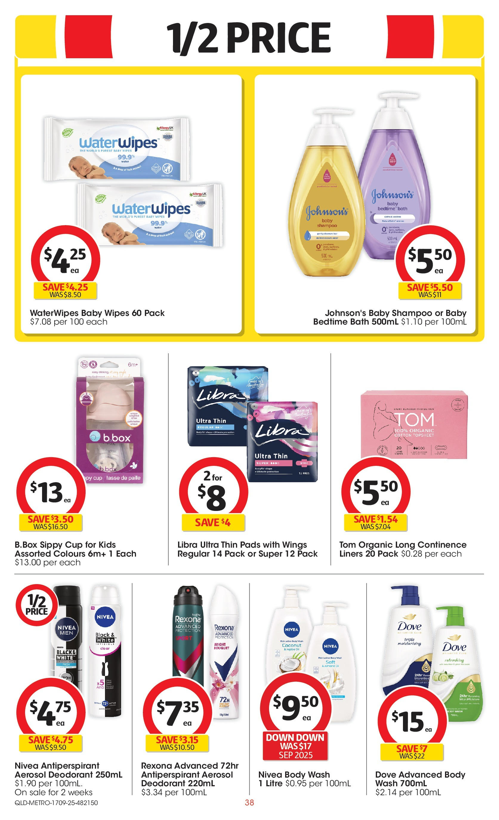 Coles catalogue from 16/09/2025 > Big discounts | Page: 38 | Products: Bath, Deodorant, Antiperspirant, Water Coles catalogue valid from 16/09/2025 > Online Australia | Page: 38 | Products: Bath, Deodorant, Antiperspirant, Water