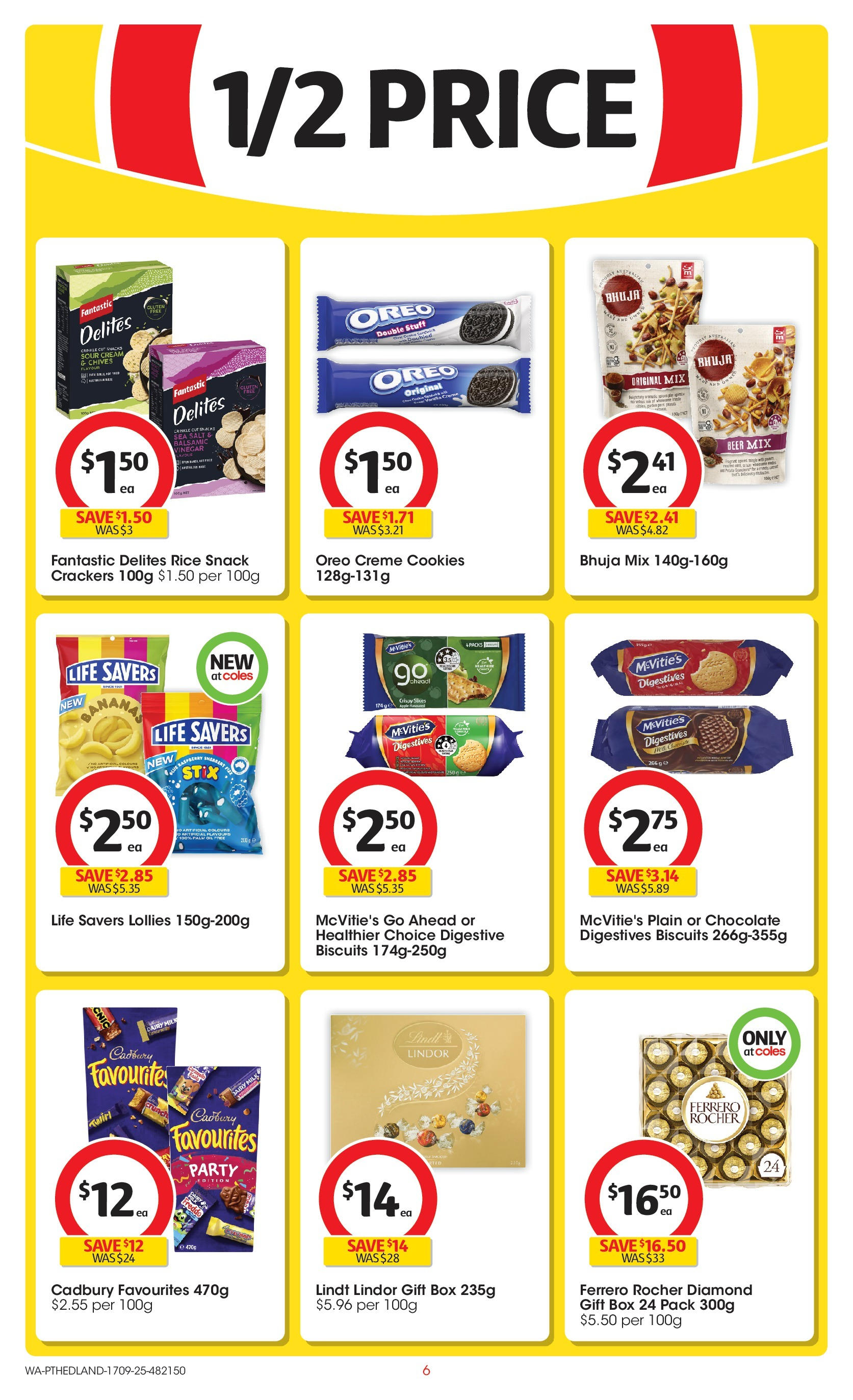 Coles catalogue from 16/09/2025 > Big discounts | Page: 6 | Products: Crackers, Dairy, Lollies, Cream Coles catalogue valid from 16/09/2025 > Online Australia | Page: 6 | Products: Crackers, Dairy, Lollies, Cream
