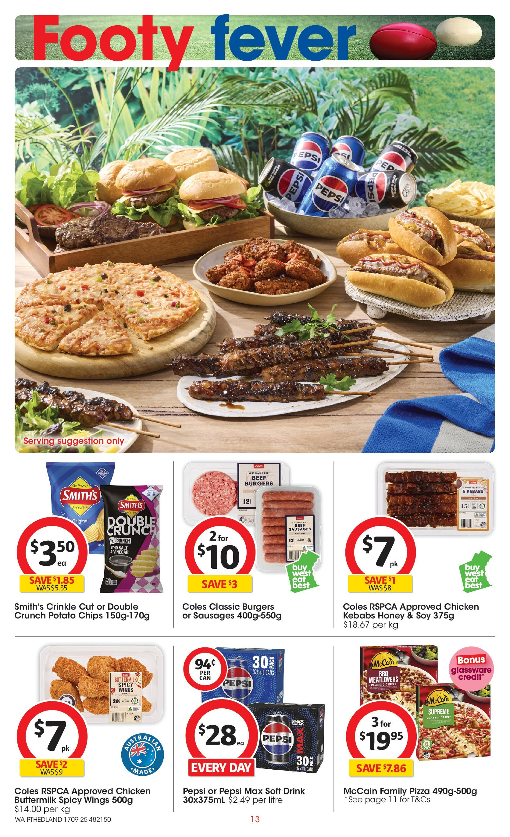 Coles catalogue from 16/09/2025 > Big discounts | Page: 13 | Products: Chicken, Beef, Salt, Vinegar Coles catalogue valid from 16/09/2025 > Online Australia | Page: 13 | Products: Chicken, Beef, Salt, Vinegar