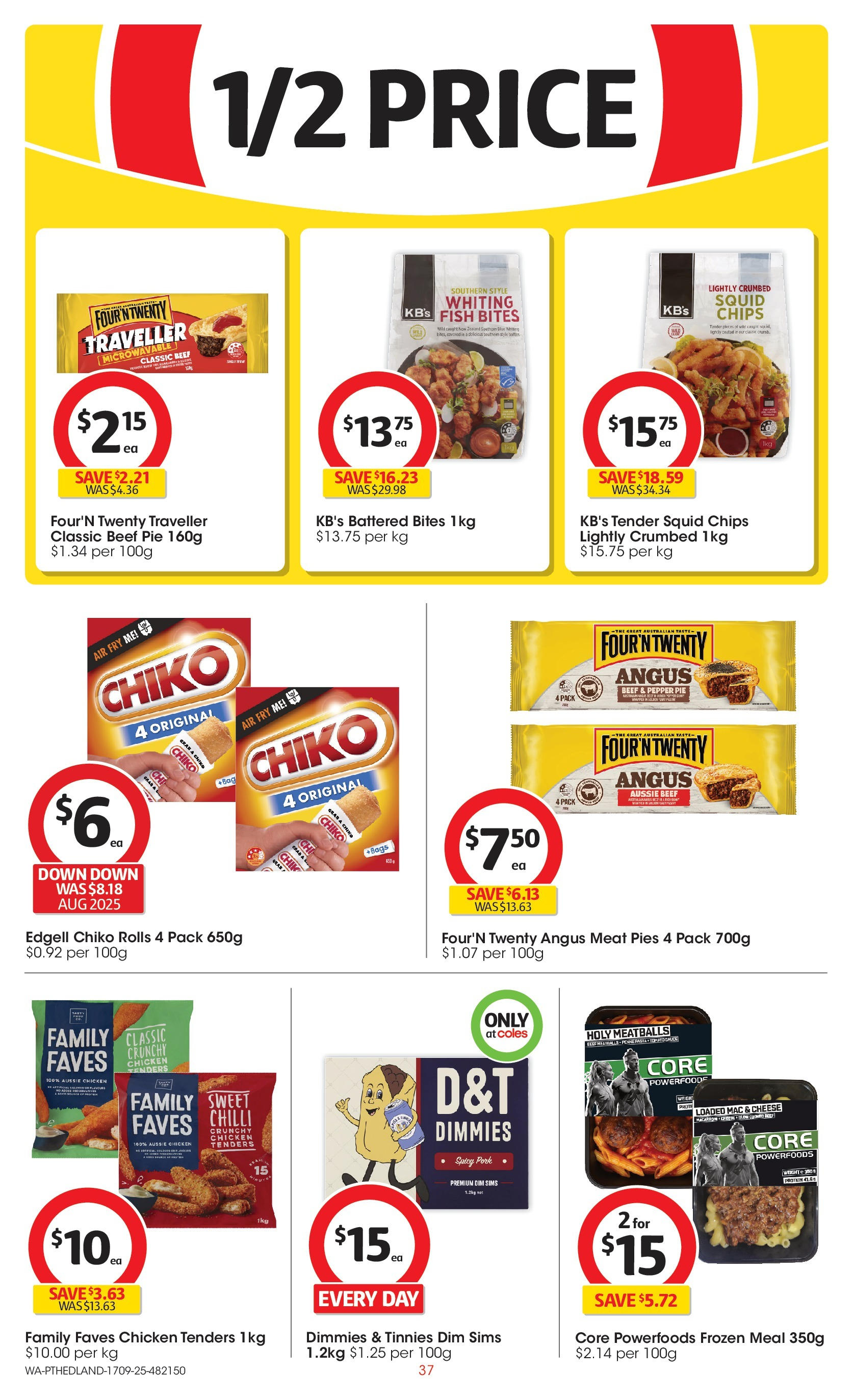Coles catalogue from 16/09/2025 > Big discounts | Page: 37 | Products: Chicken, Beef, Pies, Weight Coles catalogue valid from 16/09/2025 > Online Australia | Page: 37 | Products: Chicken, Beef, Pies, Weight