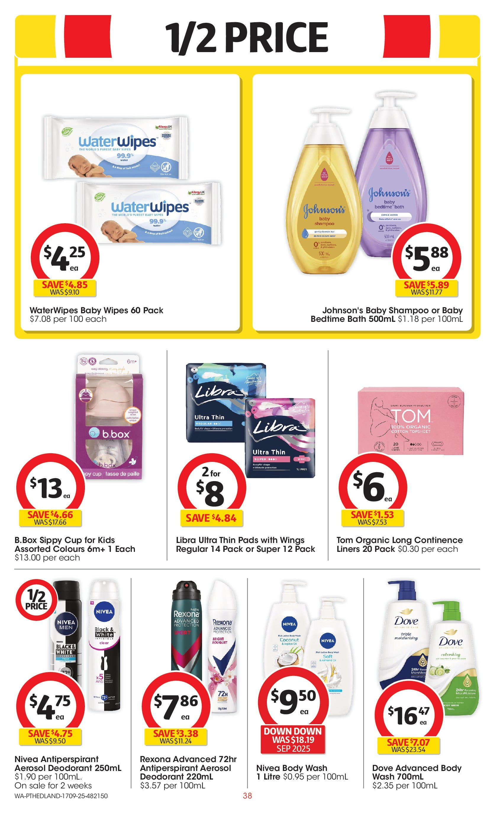 Coles catalogue from 16/09/2025 > Big discounts | Page: 38 | Products: Bath, Deodorant, Antiperspirant, Water Coles catalogue valid from 16/09/2025 > Online Australia | Page: 38 | Products: Bath, Deodorant, Antiperspirant, Water