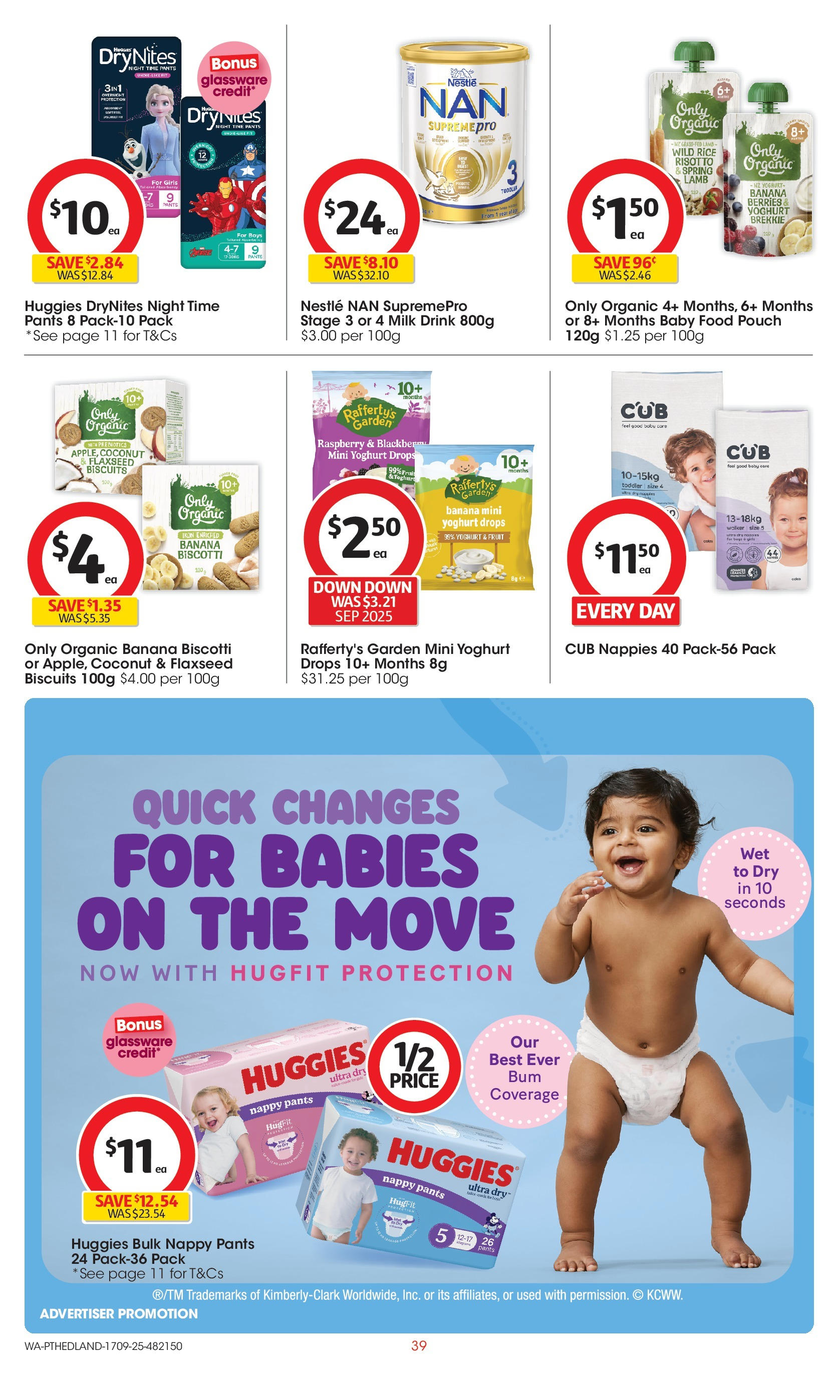 Coles catalogue from 16/09/2025 > Big discounts | Page: 39 | Products: Glassware, Nappies, Baby food, Iron Coles catalogue valid from 16/09/2025 > Online Australia | Page: 39 | Products: Glassware, Nappies, Baby food, Iron