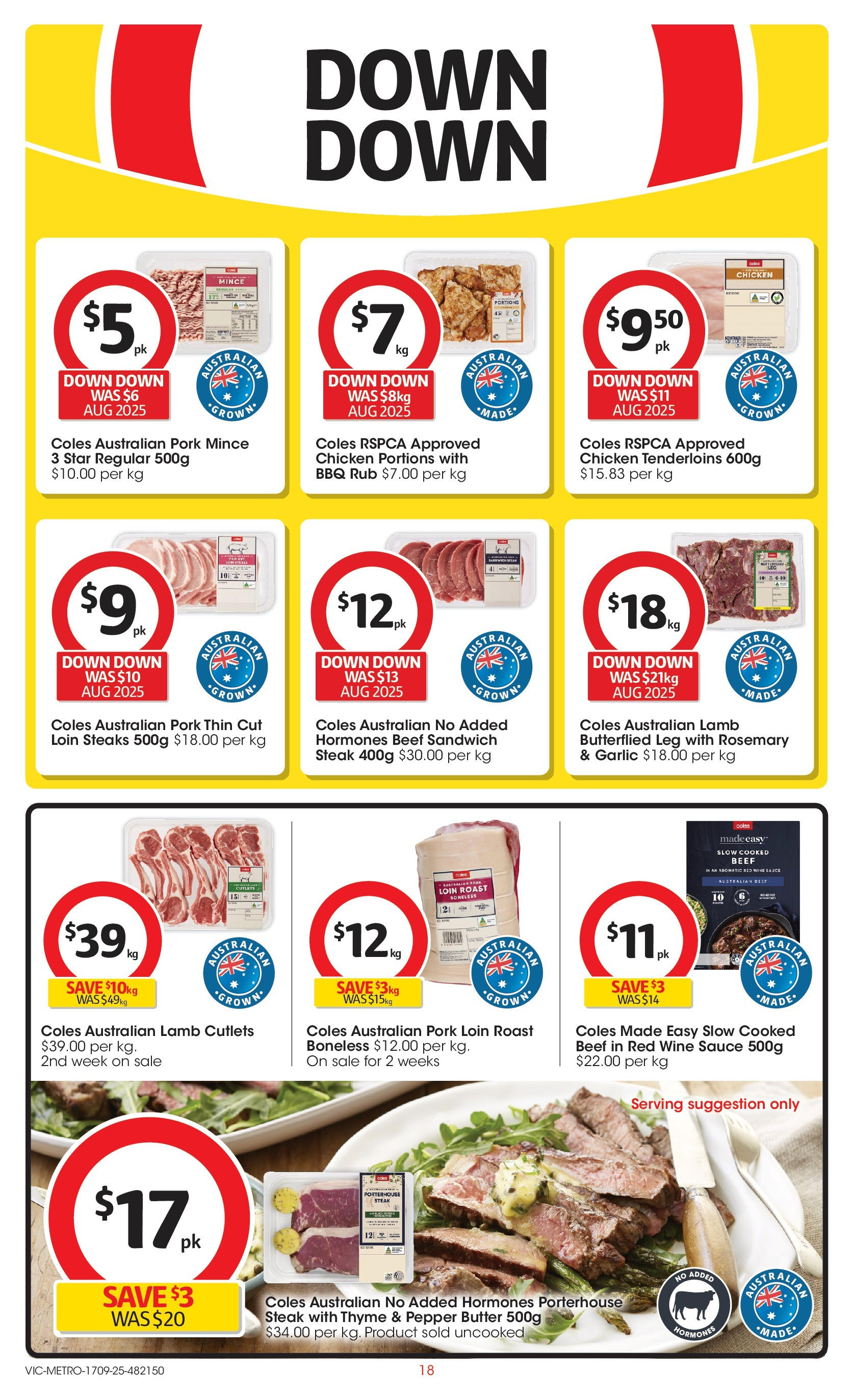 ﻿﻿Coles catalogue valid from 16/09/2025 > Online Australia | Page: 18 | Products: Chicken, Beef, Sauce, Garlic