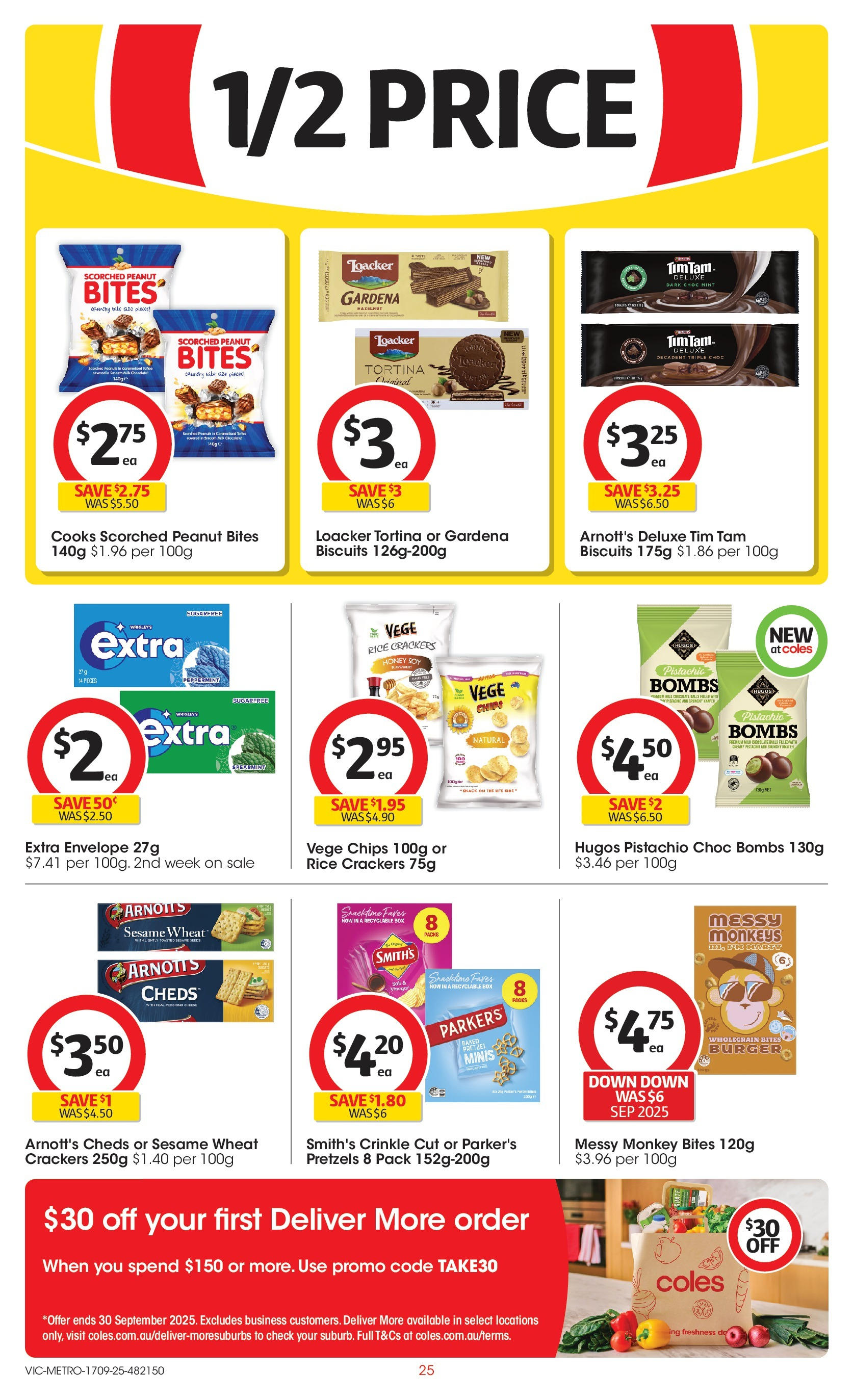 ﻿﻿Coles catalogue valid from 16/09/2025 > Online Australia | Page: 25 | Products: Crackers, Honey, Rice, Wheat