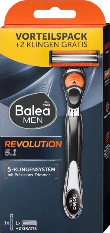 Balea MEN Rasierer, Revolution 5.1 Vorteilspack