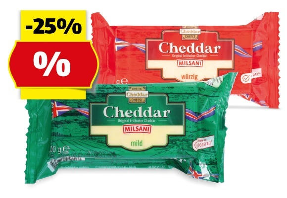 MILSANI Cheddar, 200 g/175 g