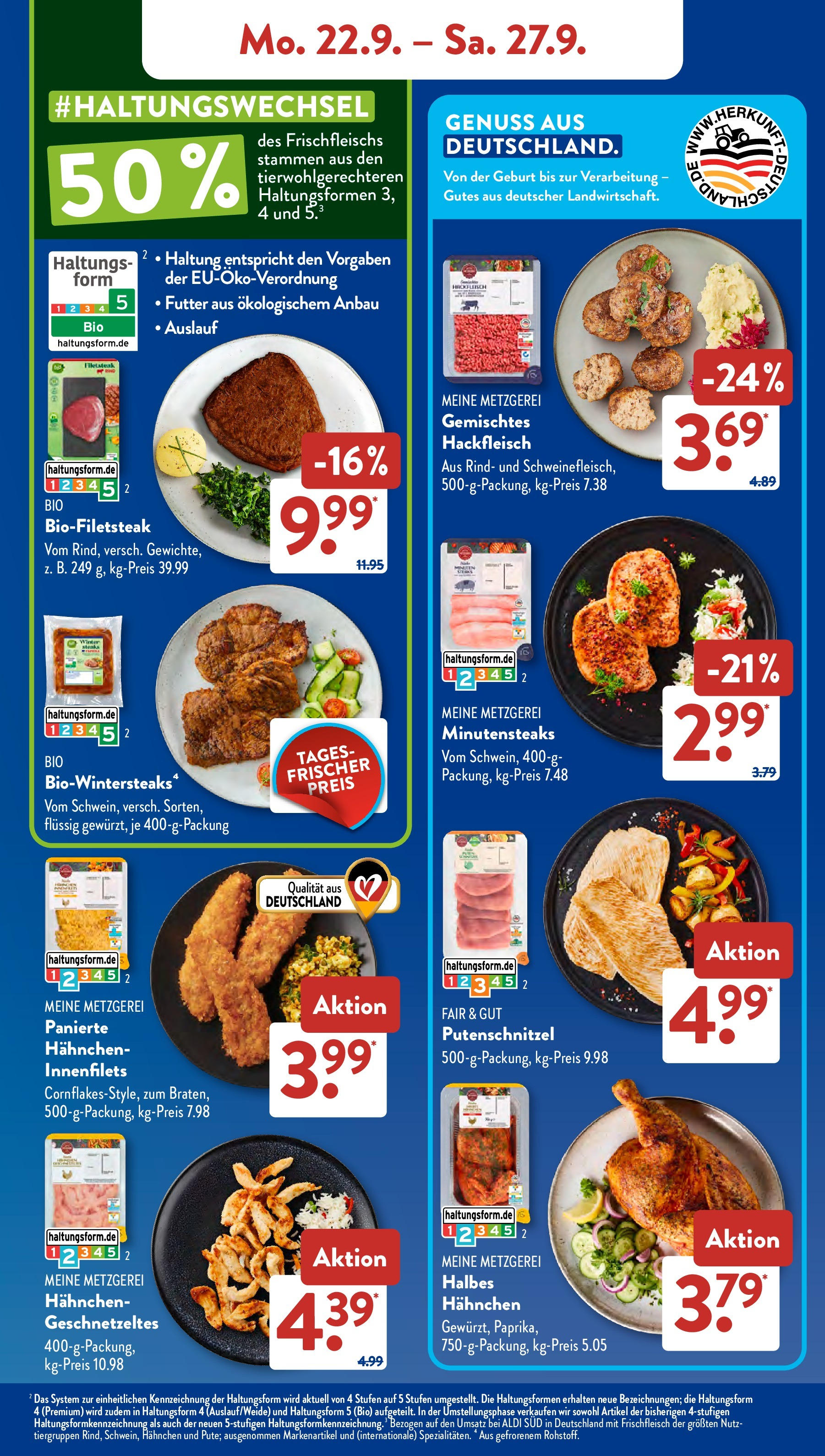 Aldi Süd - Aldi Süd: Wochenangebote (ab 21.09.2025) zum Blättern | Seite: 5 | Produkte: Hahnchen, Putenschnitzel, Hackfleisch Aldi Süd - Aldi Süd: Wochenangebote (ab 21.09.2025) zum Blättern | Seite: 5 | Produkte: Hahnchen, Putenschnitzel, Hackfleisch