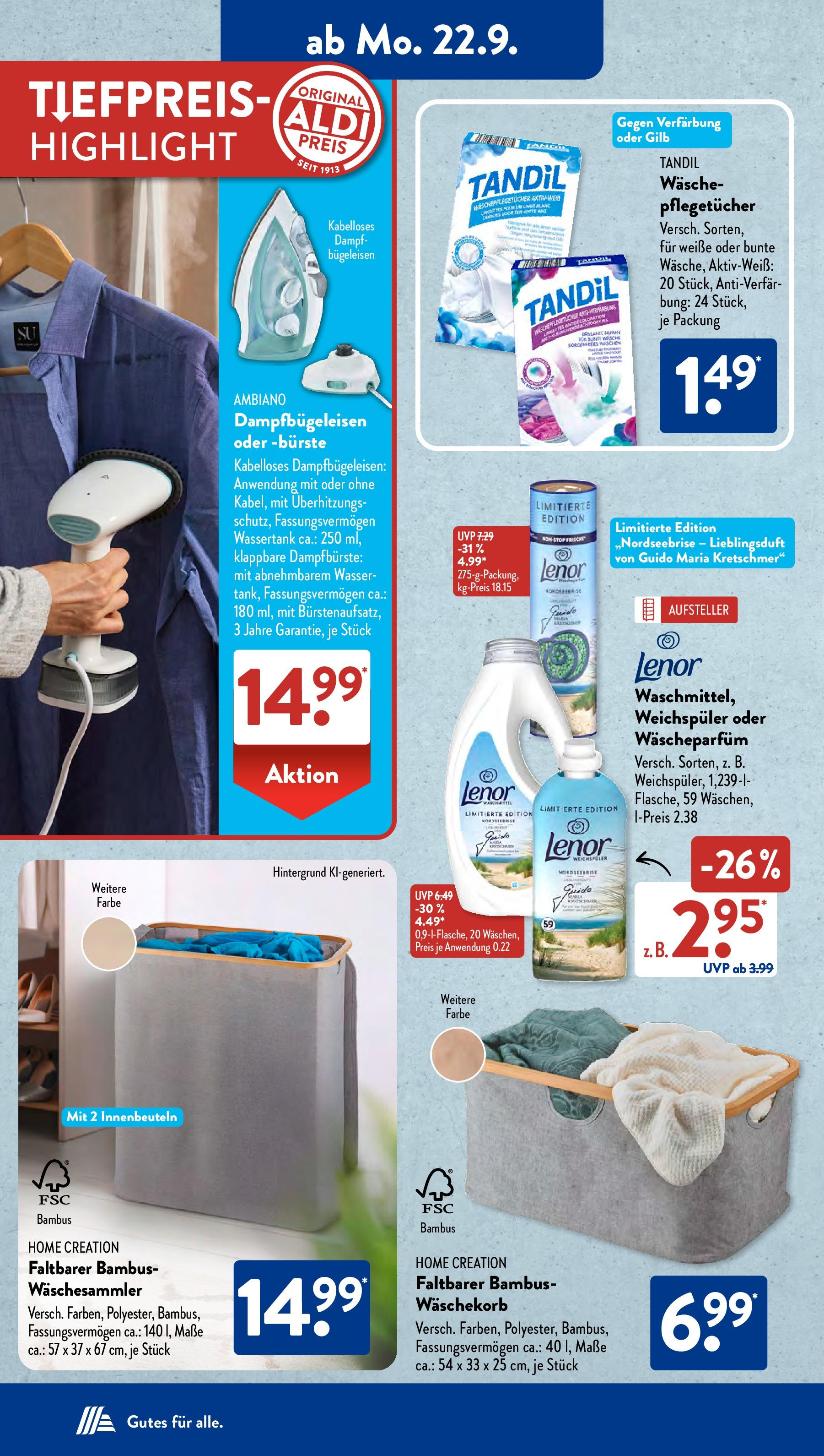 Aldi Süd - Aldi Süd: Wochenangebote (ab 21.09.2025) zum Blättern | Seite: 12 | Produkte: Lenor, Bügeleisen, Wasser, Home creation Aldi Süd - Aldi Süd: Wochenangebote (ab 21.09.2025) zum Blättern | Seite: 12 | Produkte: Lenor, Bügeleisen, Wasser, Home creation