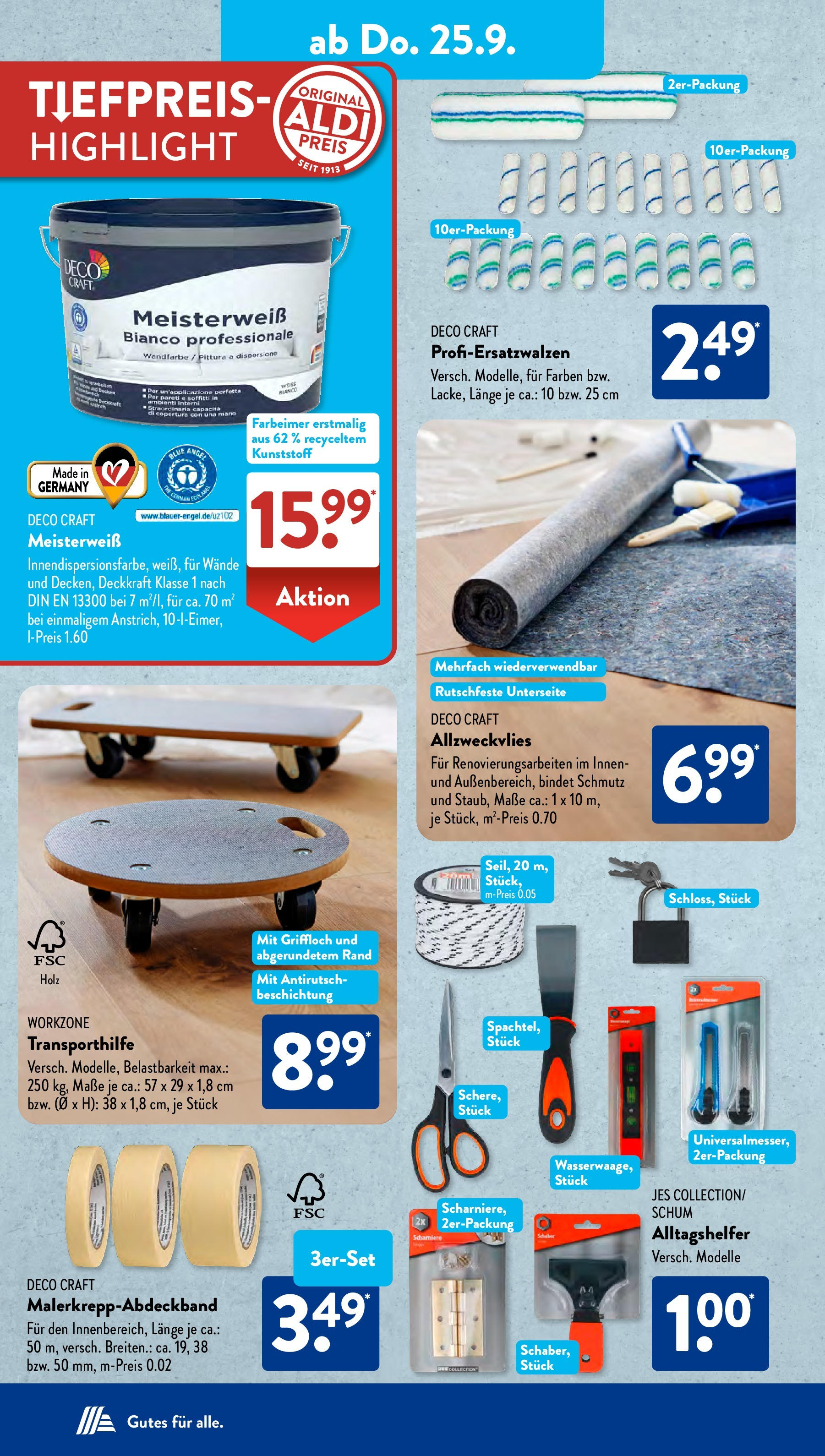 Aldi Süd - Aldi Süd: Wochenangebote (ab 21.09.2025) zum Blättern | Seite: 17 | Produkte: Wandfarbe Aldi Süd - Aldi Süd: Wochenangebote (ab 21.09.2025) zum Blättern | Seite: 17 | Produkte: Wandfarbe
