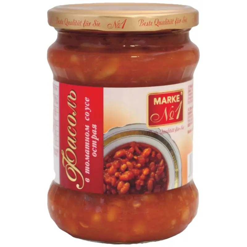 Weiße Bohnen in Tomatensoße, pikant scharf