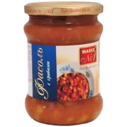 Weiße Bohnen mit Austernpilzen, in Tomatensoße