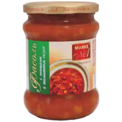 Weiße Bohnen mit Gemüsen, in Tomatensoße