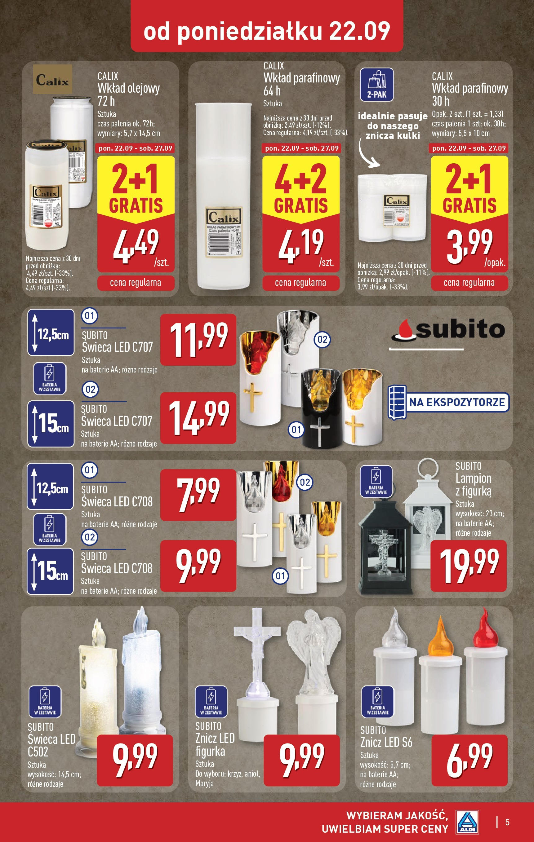 Aldi - Jakość ALDI w super cenach od 21.09.2025 | Nowa PDF gazetka | Strona: 5 Aldi - Jakość ALDI w super cenach od 21.09.2025 - Ulotka PDF, promocje | Strona: 5