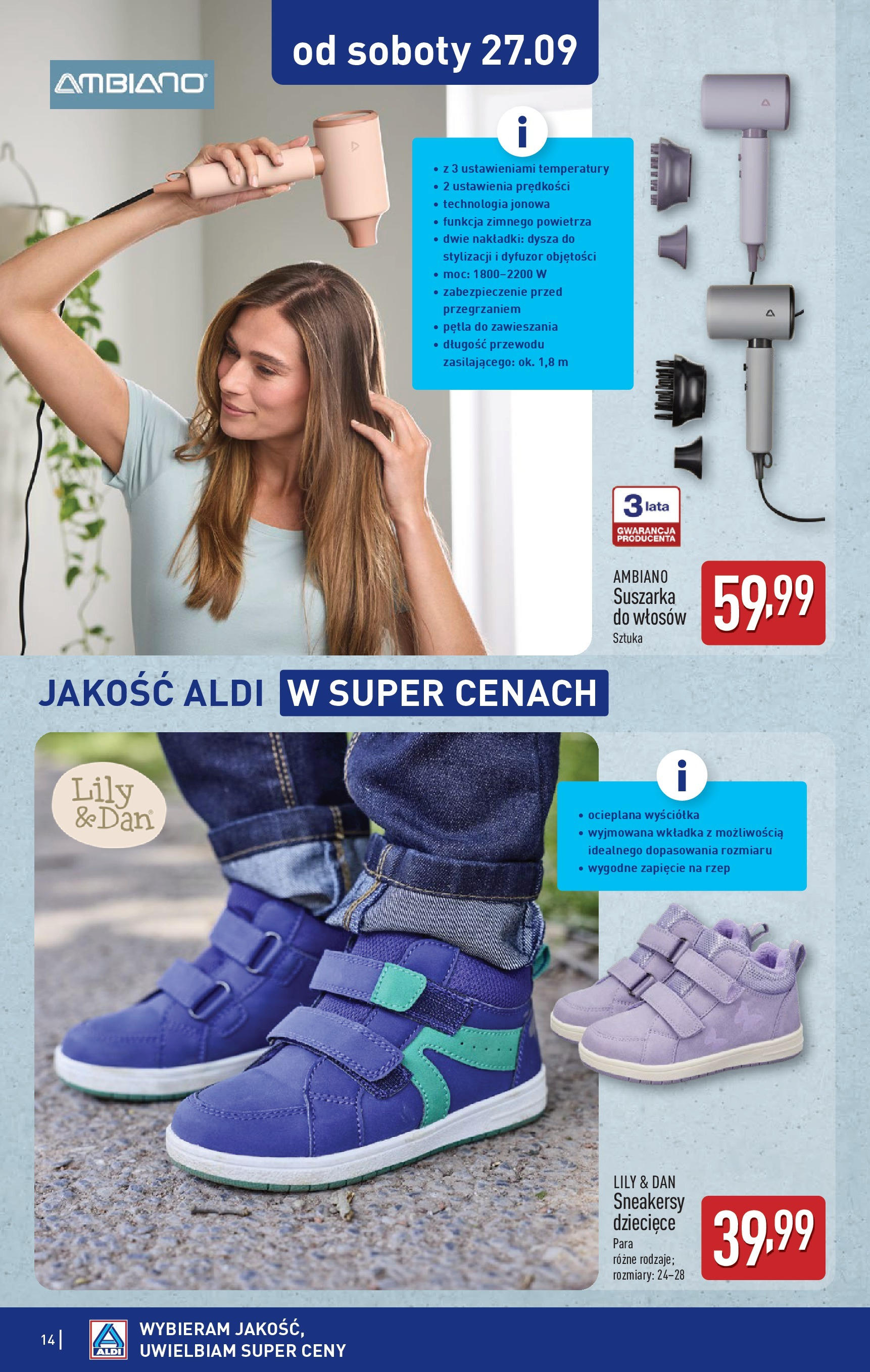 Aldi - Jakość ALDI w super cenach od 21.09.2025 | Nowa PDF gazetka | Strona: 14 Aldi - Jakość ALDI w super cenach od 21.09.2025 - Ulotka PDF, promocje | Strona: 14