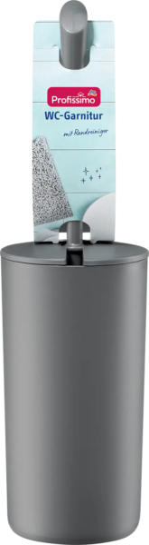 Profissimo WC-Garnitur mit Randreiniger grau