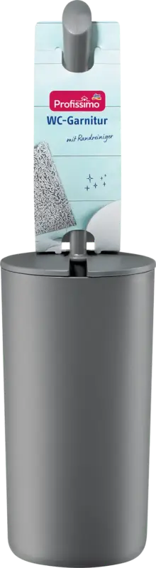 Profissimo WC-Garnitur mit Randreiniger grau