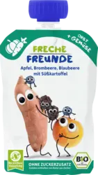Freche Freunde Quetschie Apfel, Brombeere, Blaubeere mit Süßkartoffel ab dem 6. Monat
