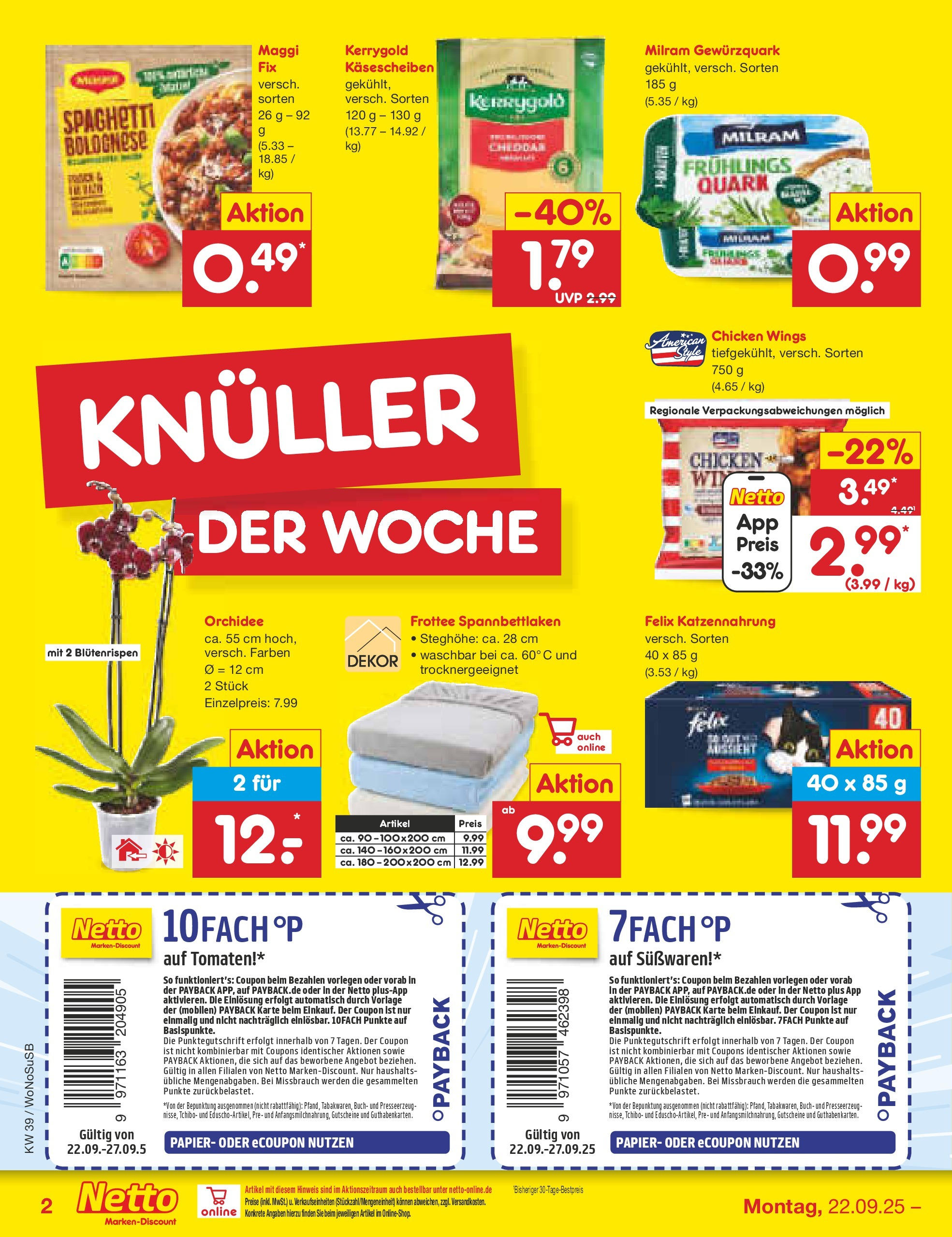 Netto Marken-Discount prospekt Rodgau	 (ab 21.09.2025) » Angebote | Seite: 2 | Produkte: Maggi, Quark, Tomaten, Milram