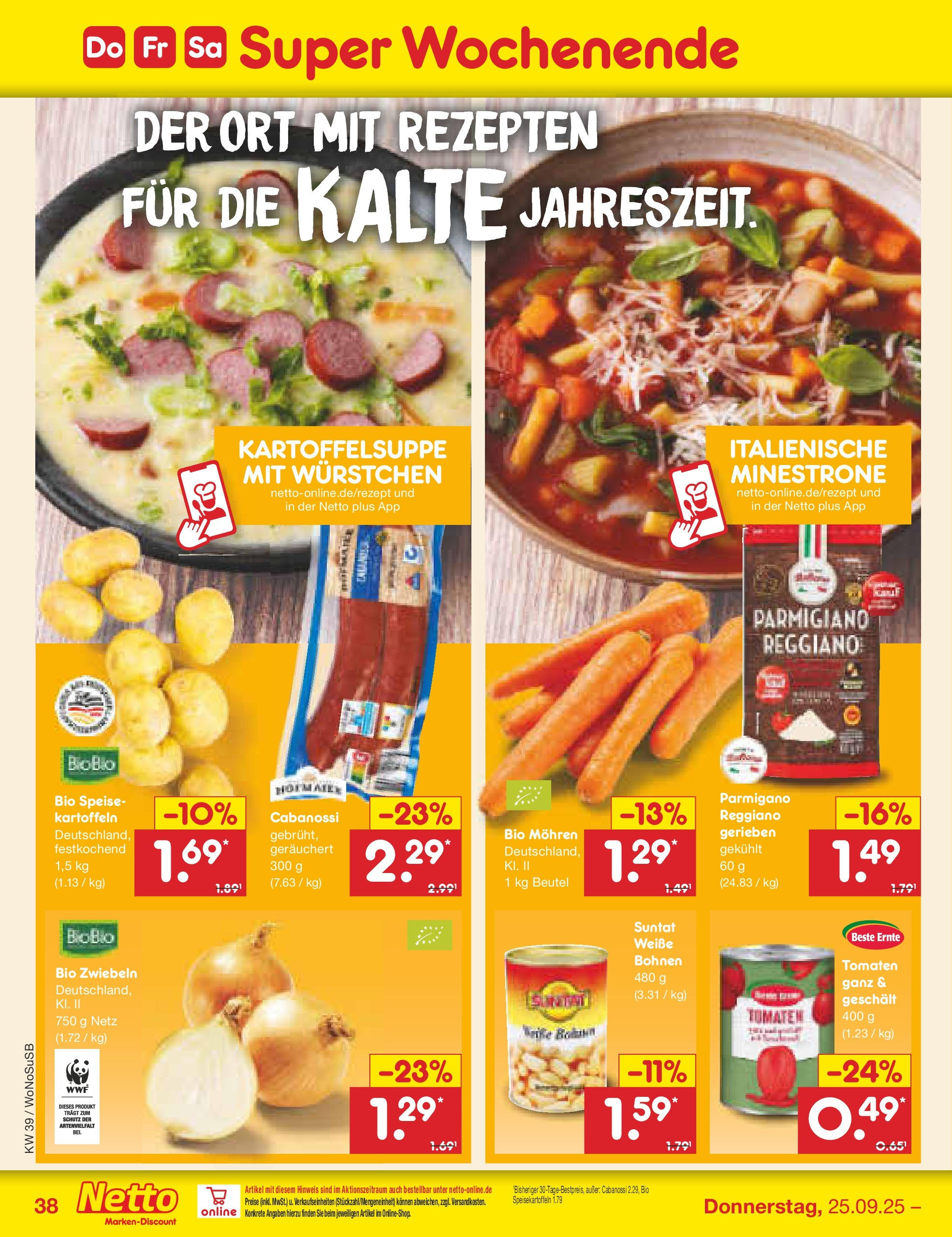 Netto Marken-Discount prospekt Rodgau	 (ab 21.09.2025) » Angebote | Seite: 42 | Produkte: Tomaten, Mohren, Kartoffeln, Zwiebeln