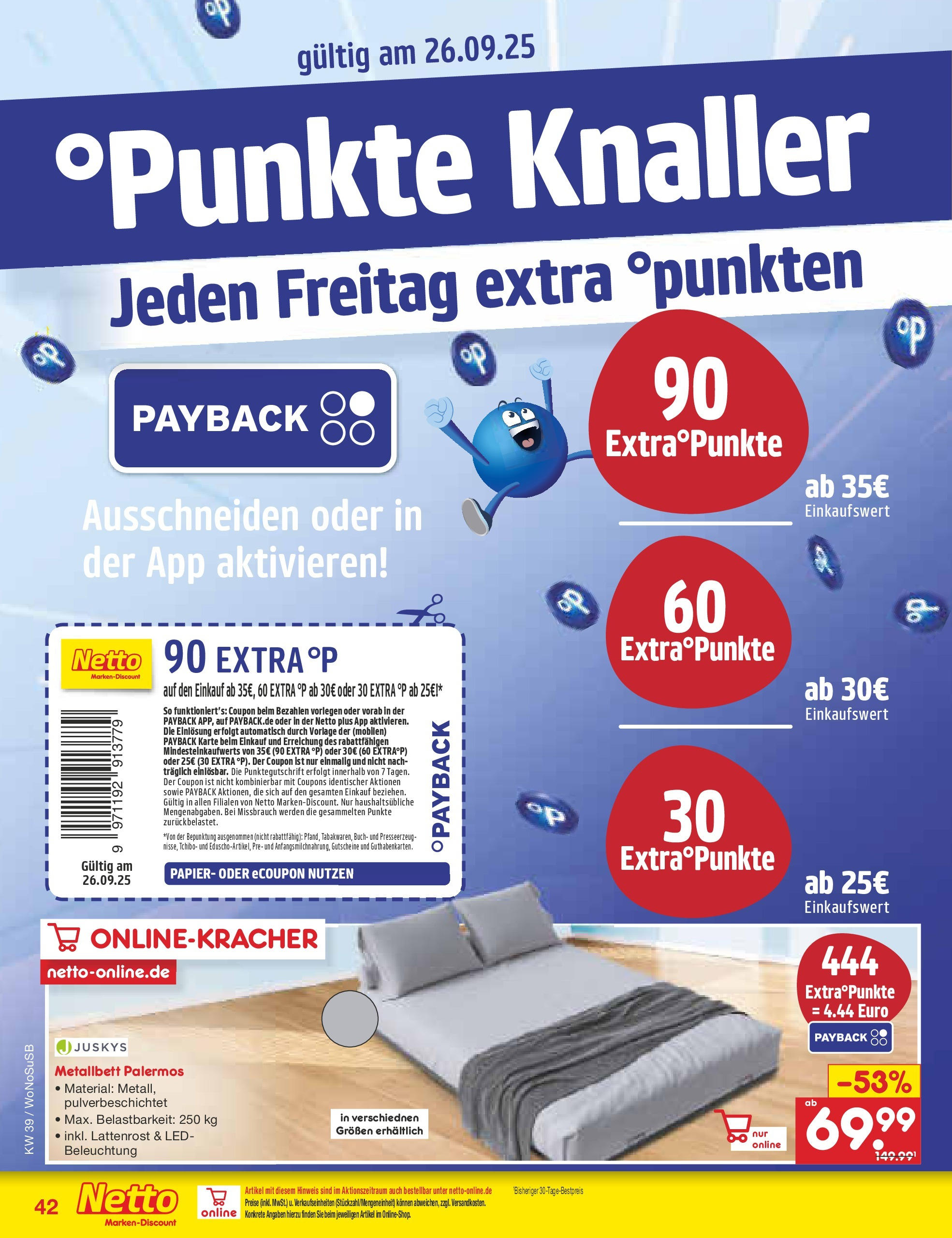 Netto Marken-Discount prospekt Rodgau	 (ab 21.09.2025) » Angebote | Seite: 46 | Produkte: Lattenrost