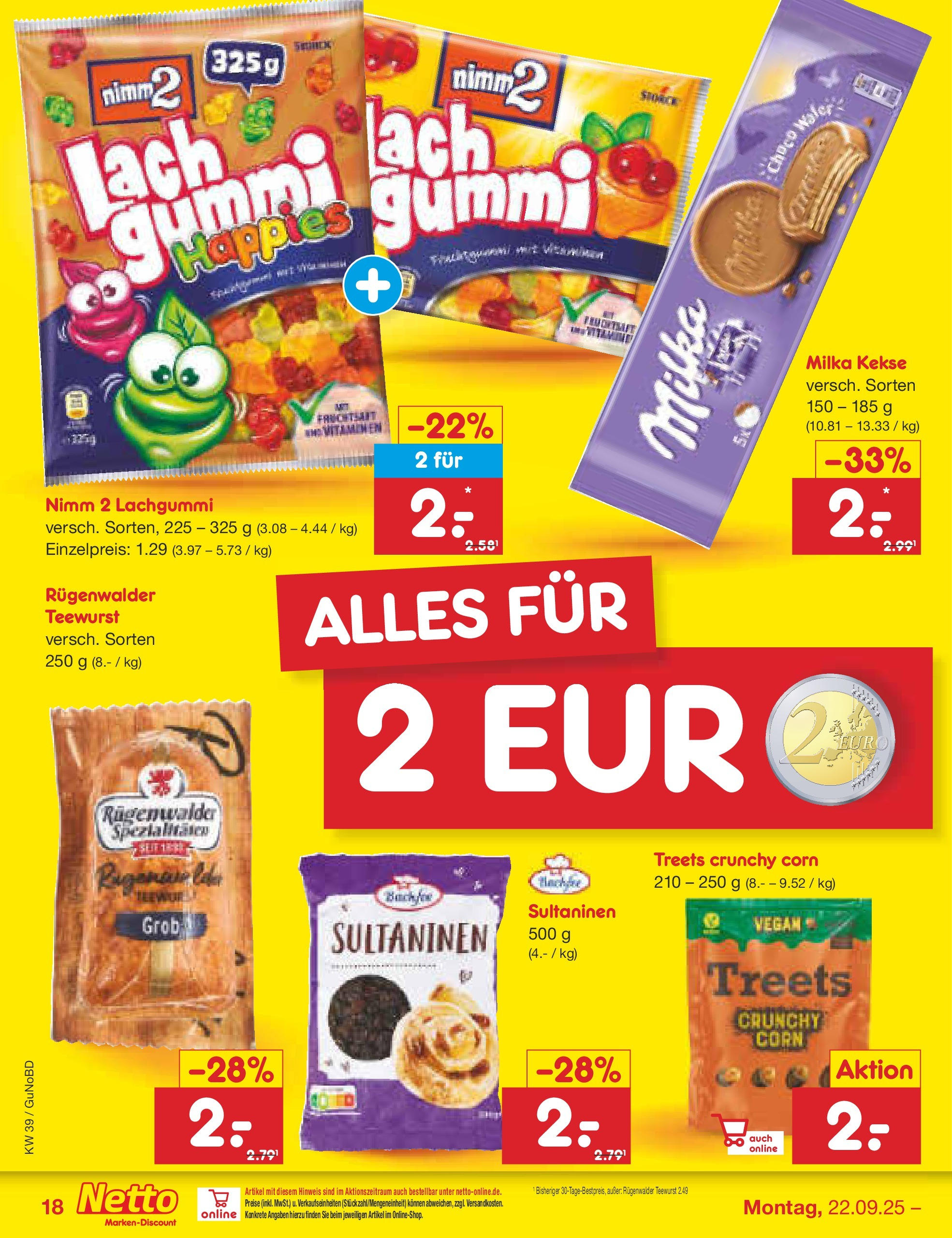 Netto Marken-Discount prospekt Augustusburg (ab 21.09.2025) » Angebote | Seite: 18 | Produkte: Milka, Kekse Netto Marken-Discount prospekt Augustusburg (ab 21.09.2025) » Angebote | Seite: 18 | Produkte: Milka, Kekse