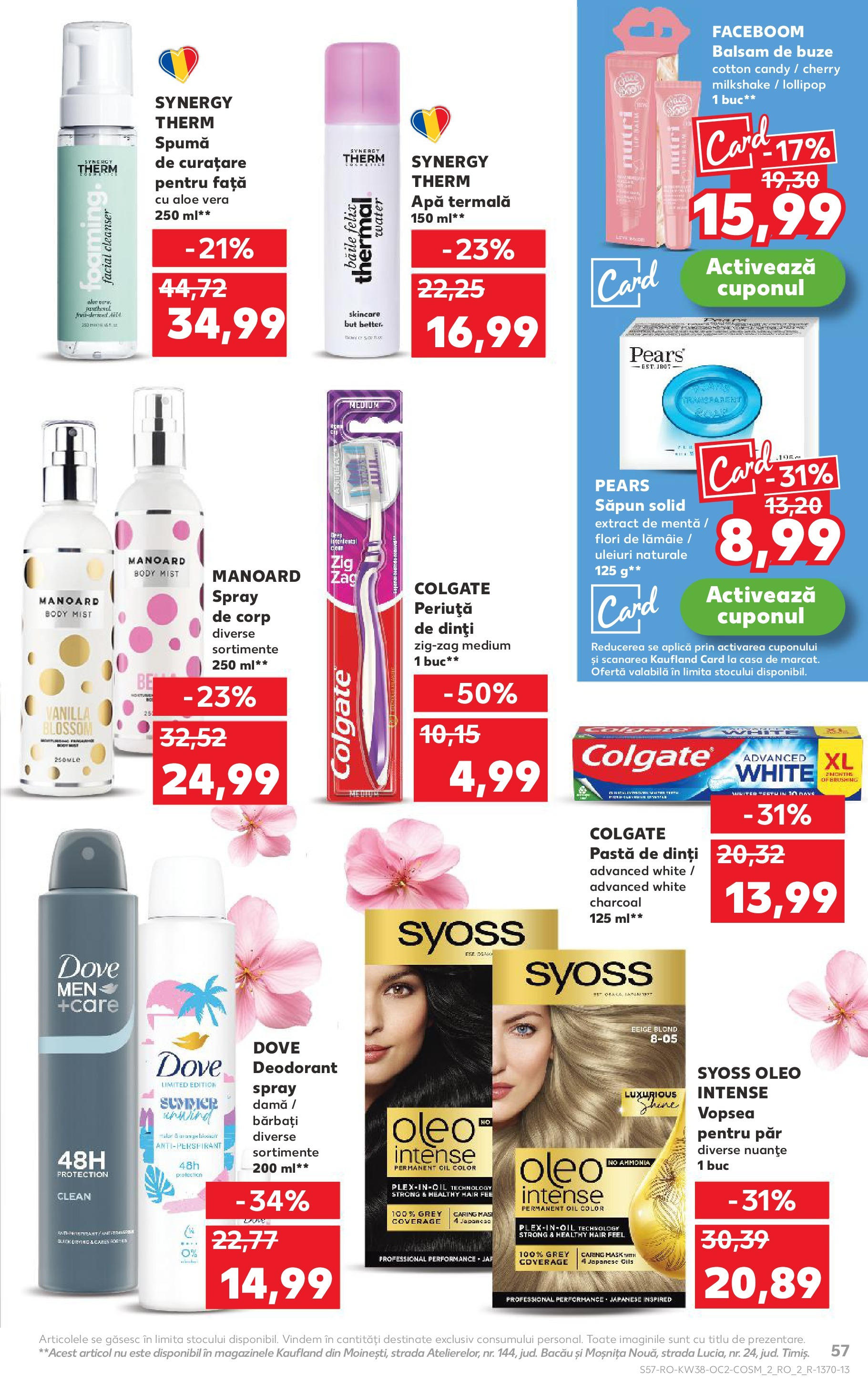 Catalog Kaufland - Viseu de Sus 17.09.2025 - Revista si Oferta | Pagină: 57 | Produse: Săpun solid, Vopsea, Săpun, Periuță de dinți