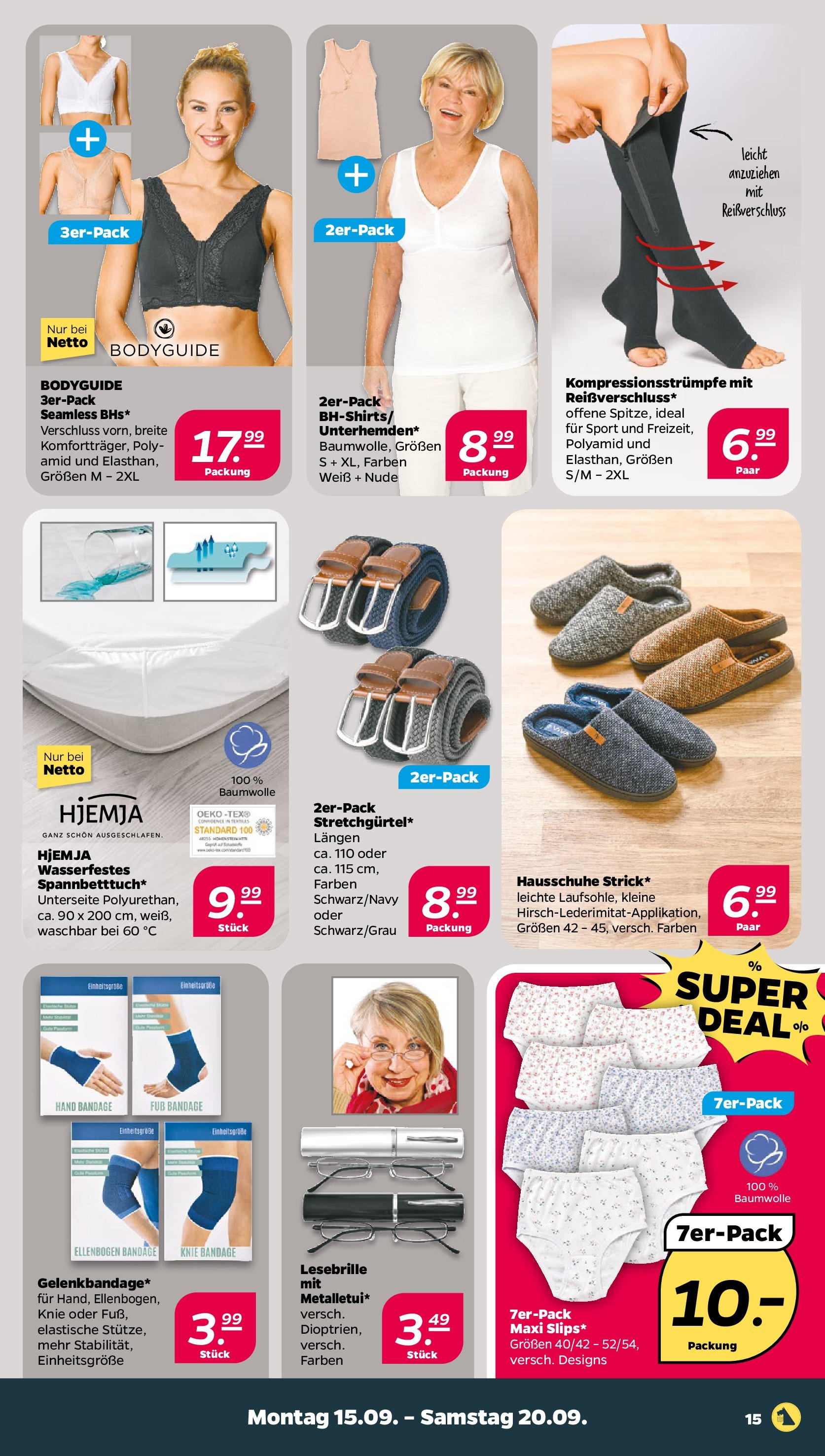 Netto Prospekt 	 ab 15.09.2025 → Angebote nächste Woche | Seite: 15 | Produkte: Hausschuhe