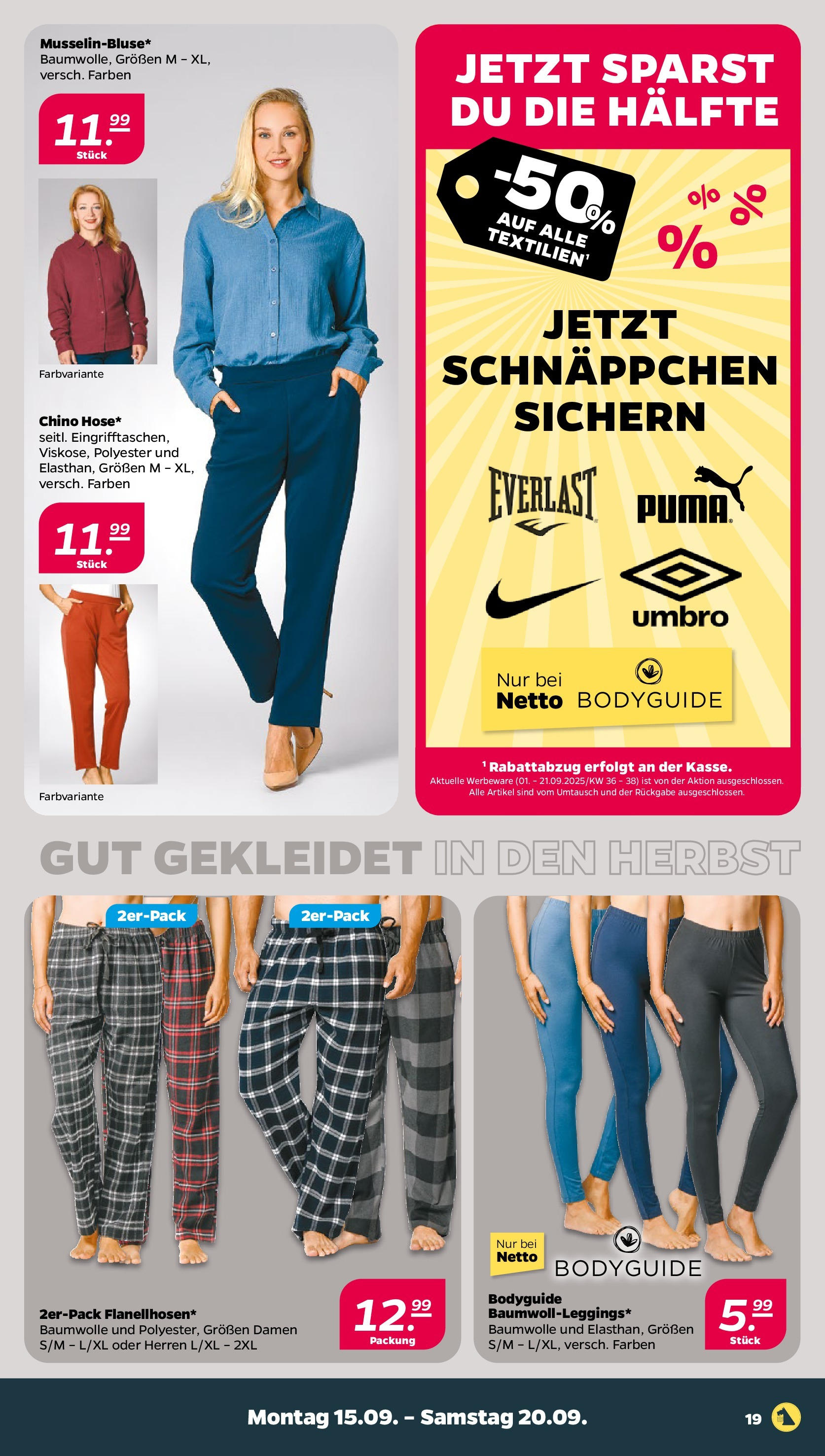 Netto Prospekt 	 ab 15.09.2025 → Angebote nächste Woche | Seite: 19
