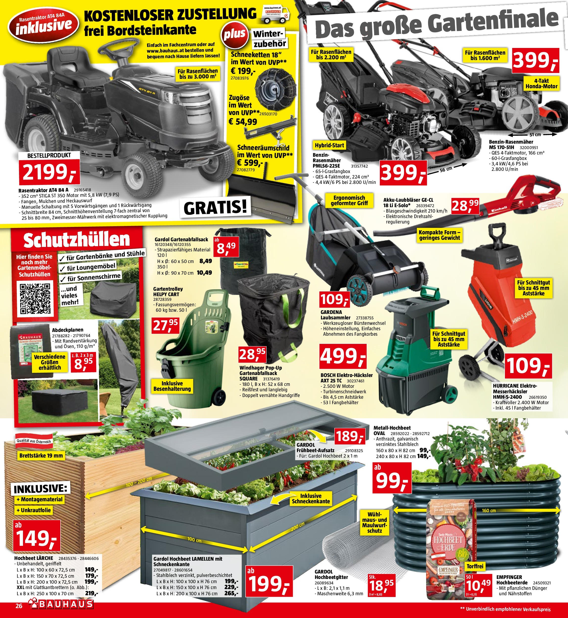 Bauhaus Prospekt aktuell von 23.09.2025 - Aktuelle Angebote | Seite: 26 | Produkte: Maus, Gewicht, Rasenmäher, Gartenmöbel