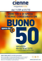 Cienne Megastore Moda Buono spesa da 50 euro - al 12.10.2025