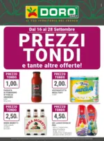 Cadoro Prezzi tondi - al 28.09.2025