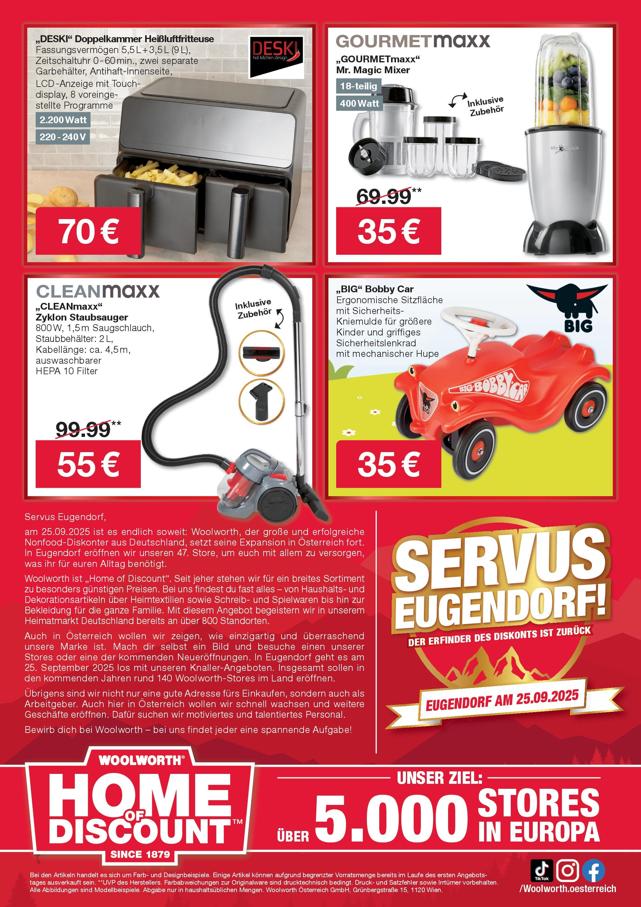 Woolworth - Woolworth: Servus Eugendorf! von 18.09.2025 - Aktuelle Angebote | Seite: 8 | Produkte: Bekleidung, Staubsauger, Mixer