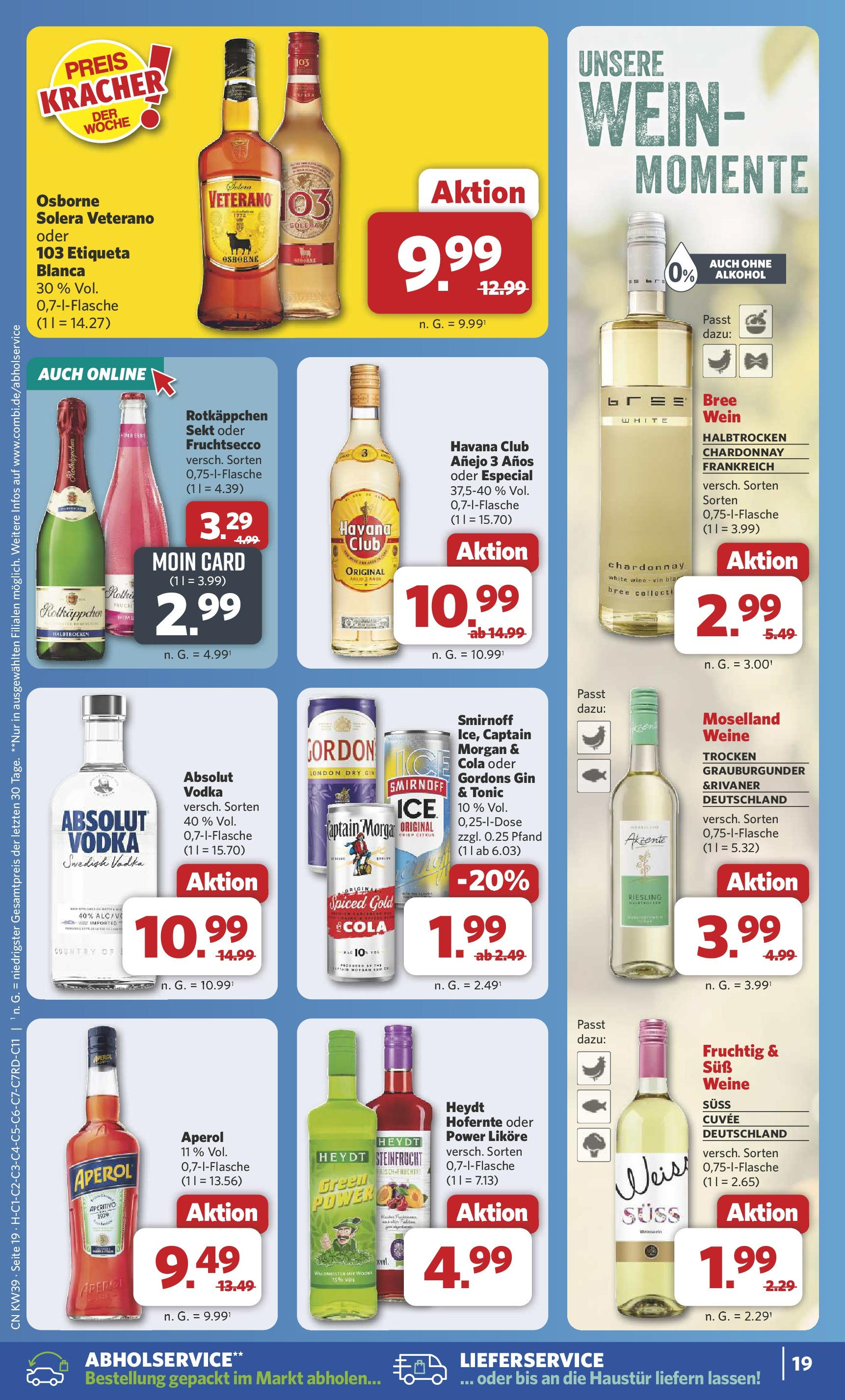 Combi Prospekt Bremen	 (ab 21.09.2025) zum Blättern | Seite: 24 | Produkte: Rotkappchen sekt, Fruchtsecco, Smirnoff, Vodka