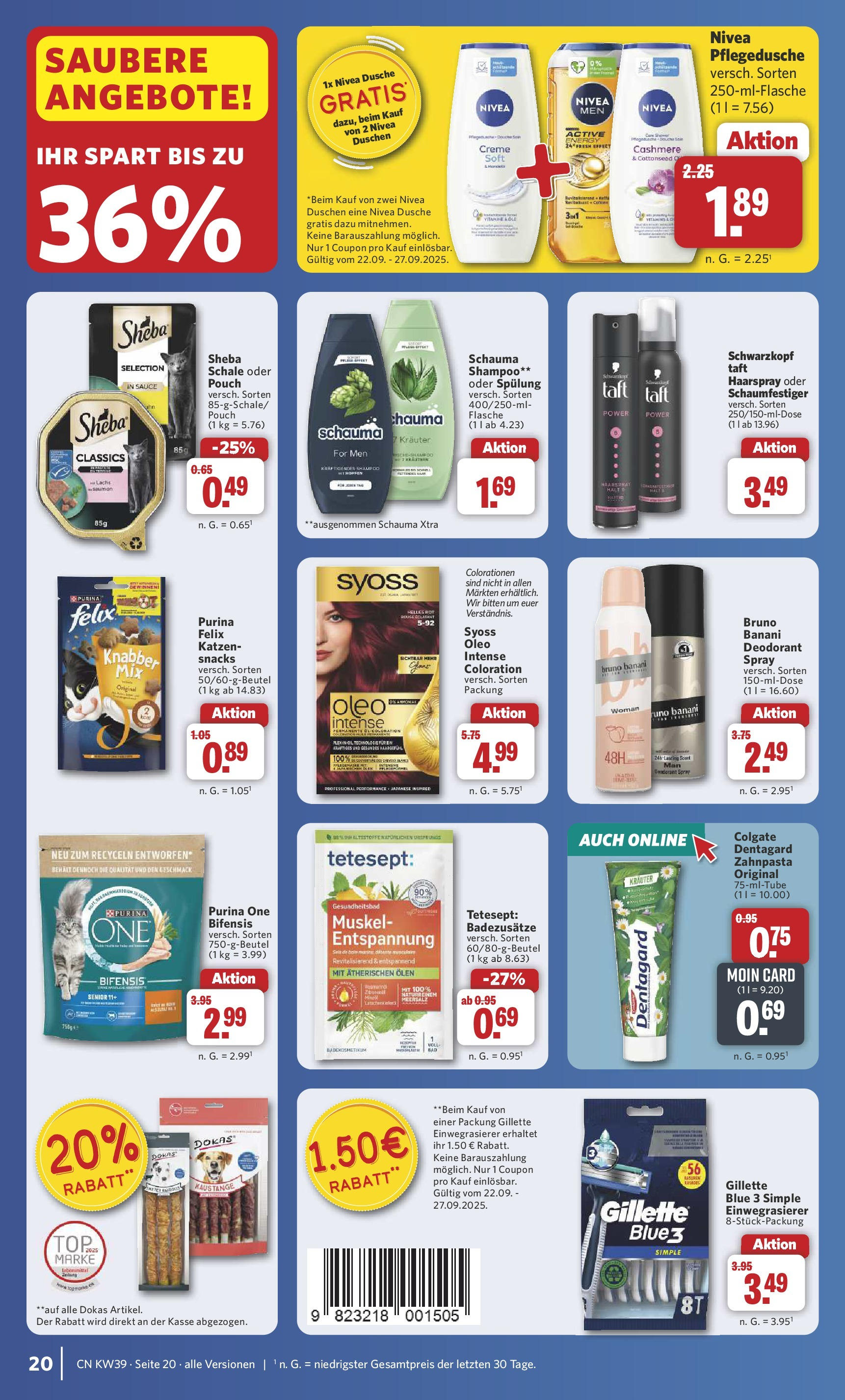 Combi Prospekt Bremen	 (ab 21.09.2025) zum Blättern | Seite: 25 | Produkte: Shampoo, Haarspray, Deodorant, Lachs