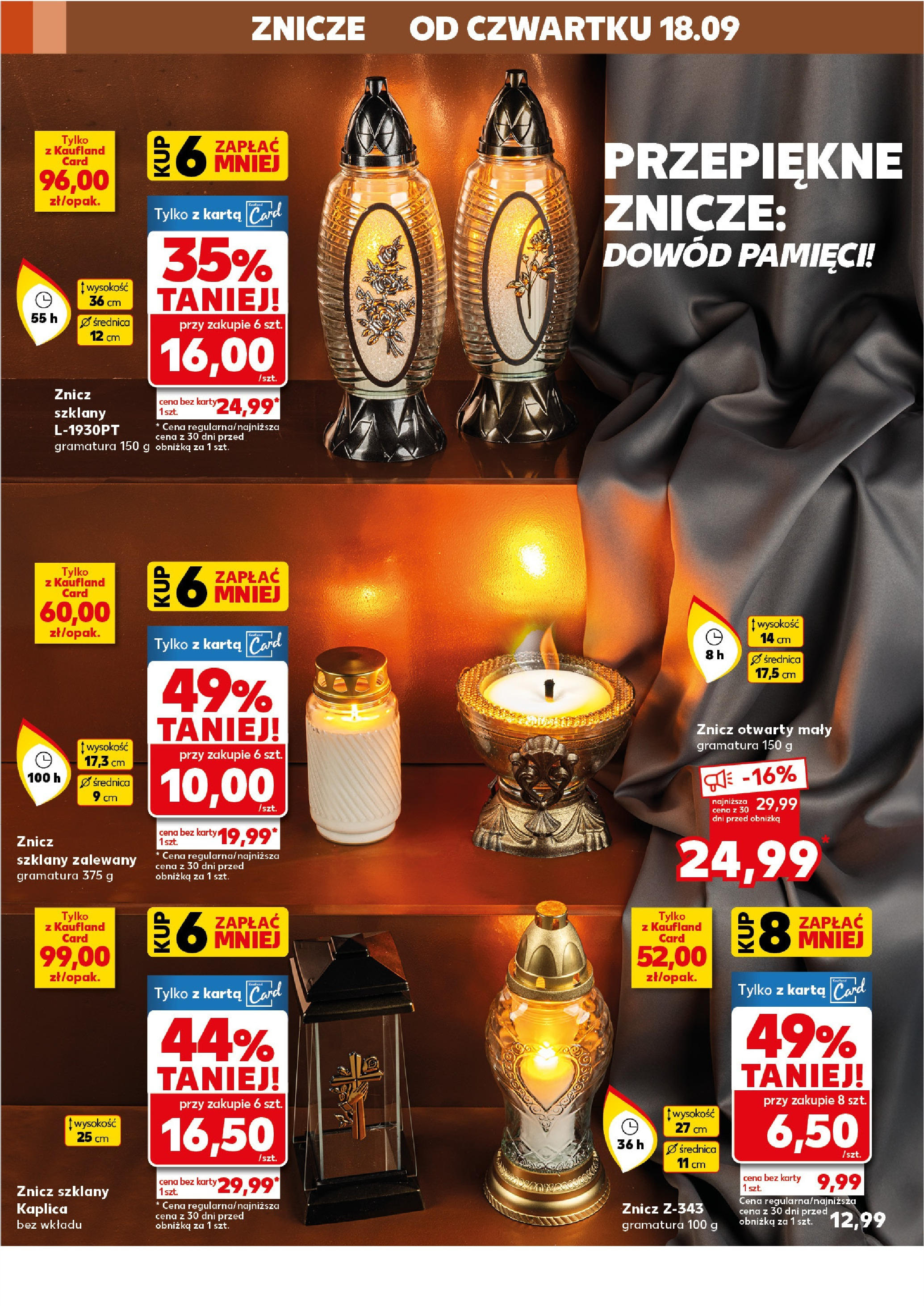 Kaufland gazetka - Mega okazje od 18.09.2025 - od jutra PDF | Strona: 6 | Produkty: Karta, Znicze