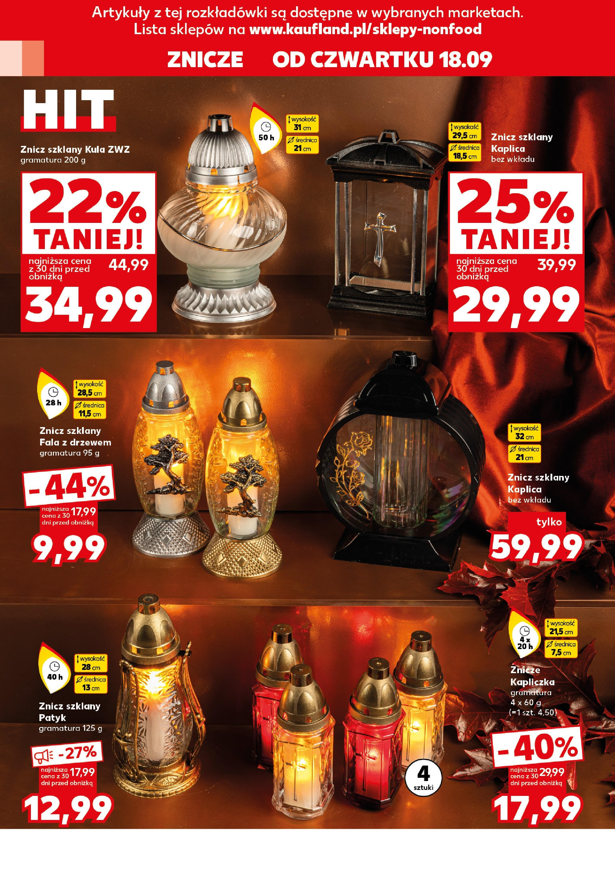 Kaufland gazetka - Mega okazje od 18.09.2025 - od jutra PDF | Strona: 8 | Produkty: Znicze
