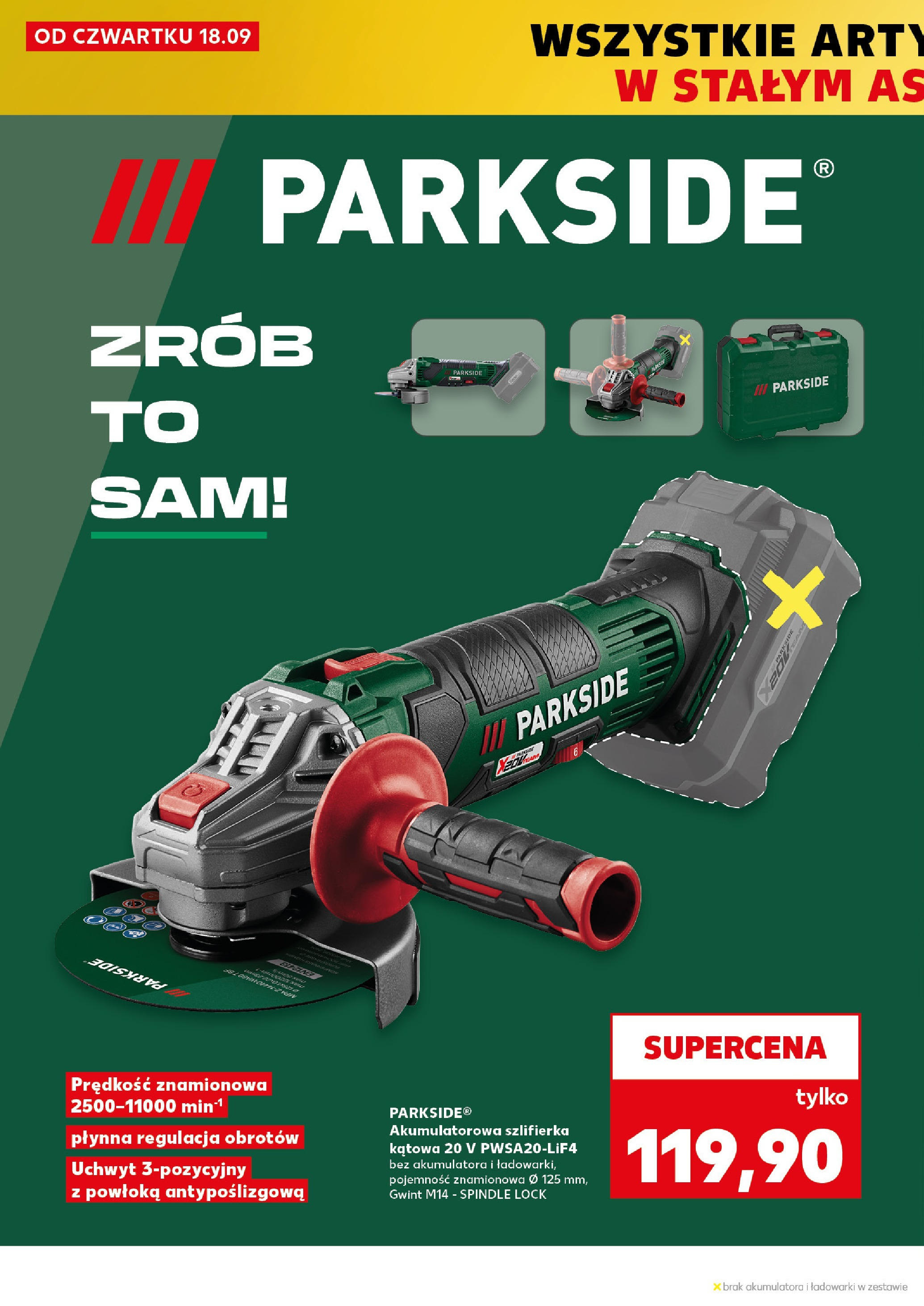 Kaufland gazetka - Mega okazje od 18.09.2025 - od jutra PDF | Strona: 14 | Produkty: Szlifierka