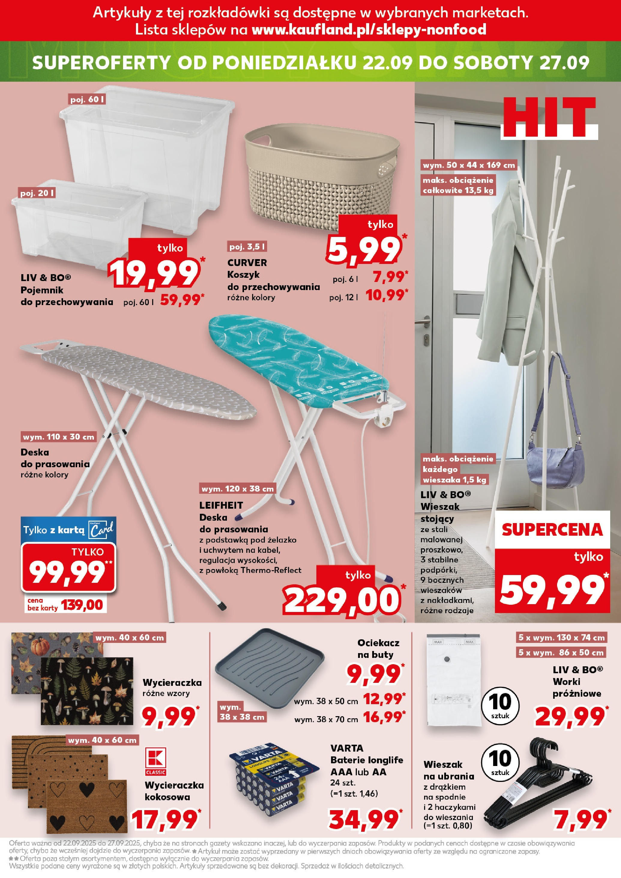 Kaufland gazetka - Mega okazje od 18.09.2025 - od jutra PDF | Strona: 25 | Produkty: Karta, Spodnie, Buty, Wycieraczka