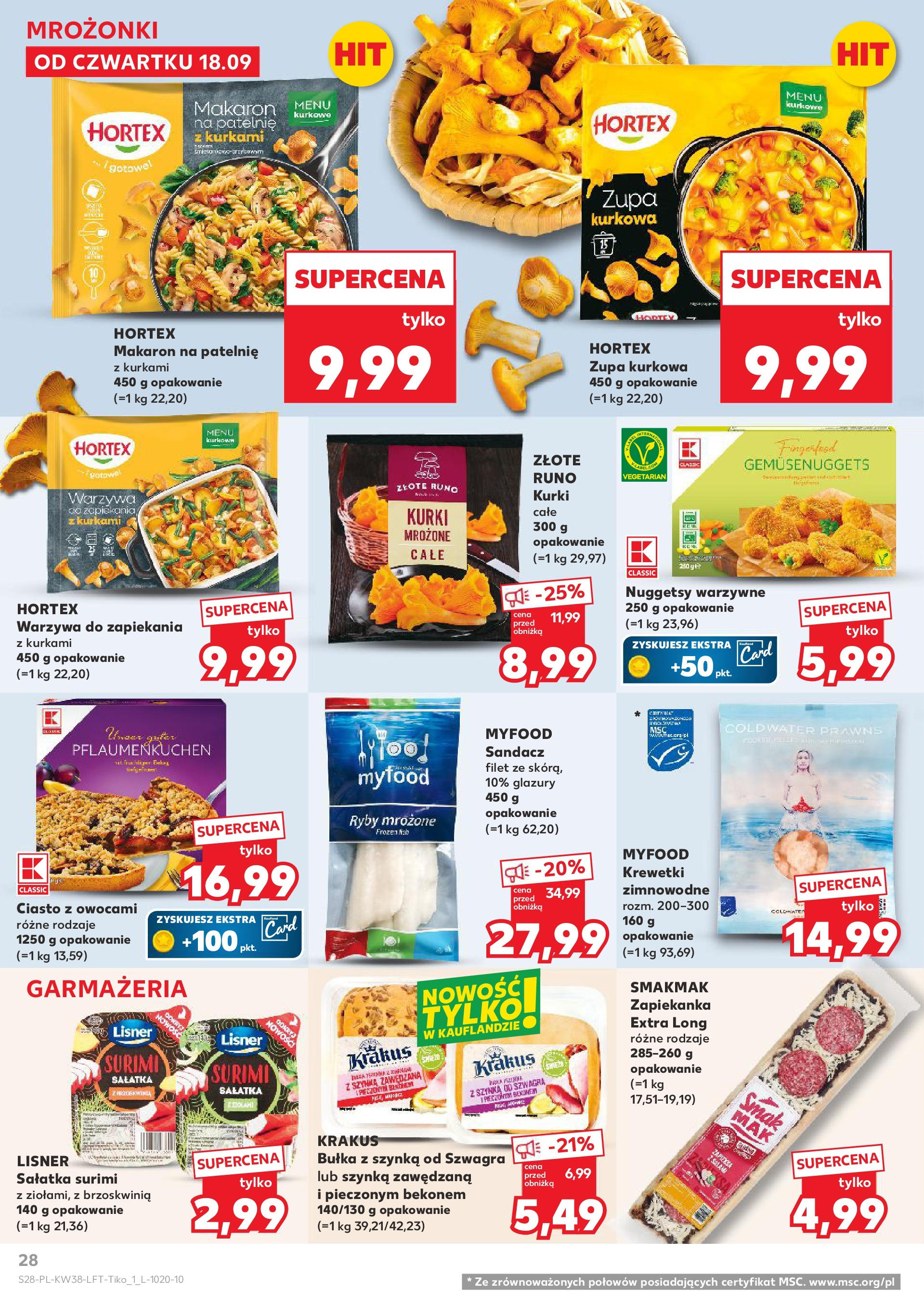 Kaufland - Kaufland Food ważny do 24.09 (17.09.2025) - od jutra | Strona: 28 | Produkty: Surimi, Szynka, Patelnie, Makaron Kaufland - Kaufland Food ważny do 24.09 od 17.09.2025 - od jutra PDF | Strona: 28 | Produkty: Surimi, Szynka, Patelnie, Makaron