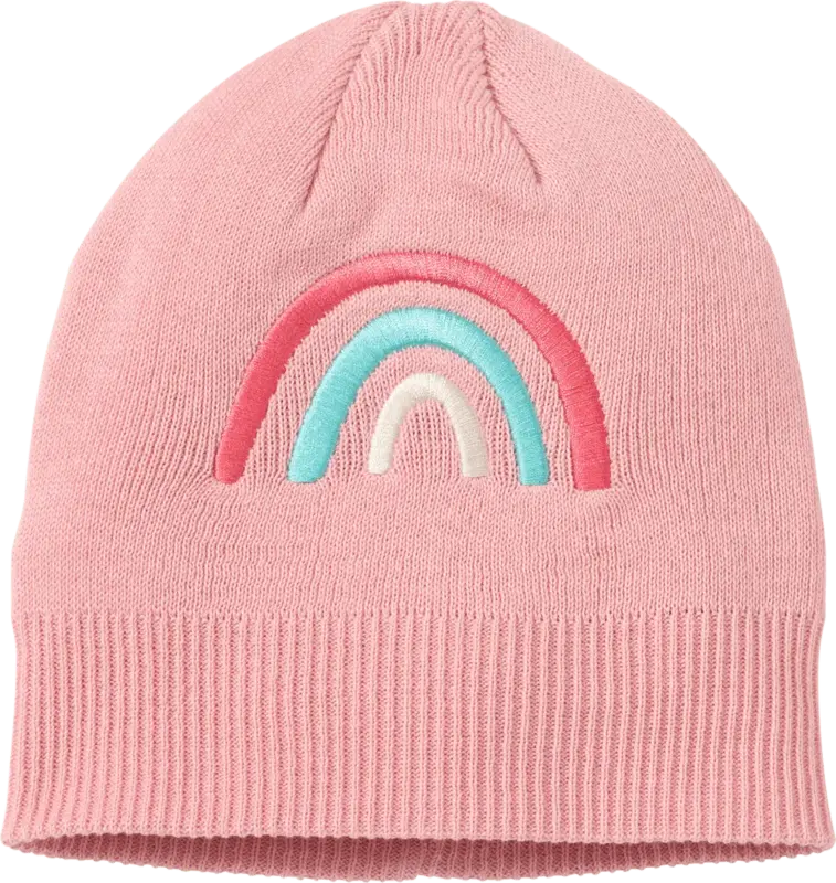 ALANA Mütze mit Regenbogen-Applikation, rosa, Gr. 50/51