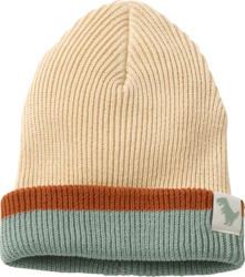 ALANA Mütze mit Dino-Label, beige & braun & blau, Gr. 54/55